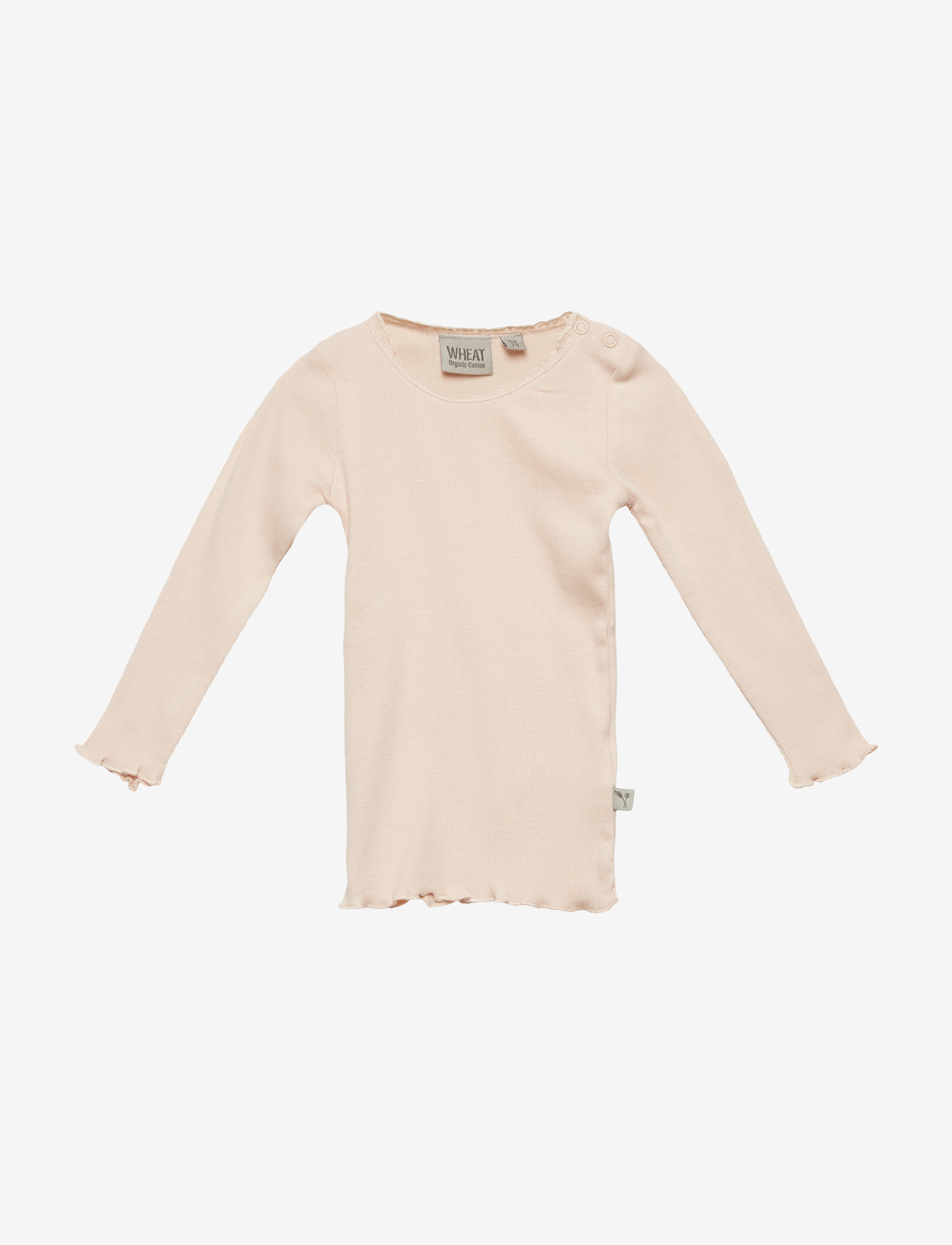 Wheat Rib T-Shirt L/S Reese, 92, Beige, T-Shirts > Langærmede T-shirts, Børn