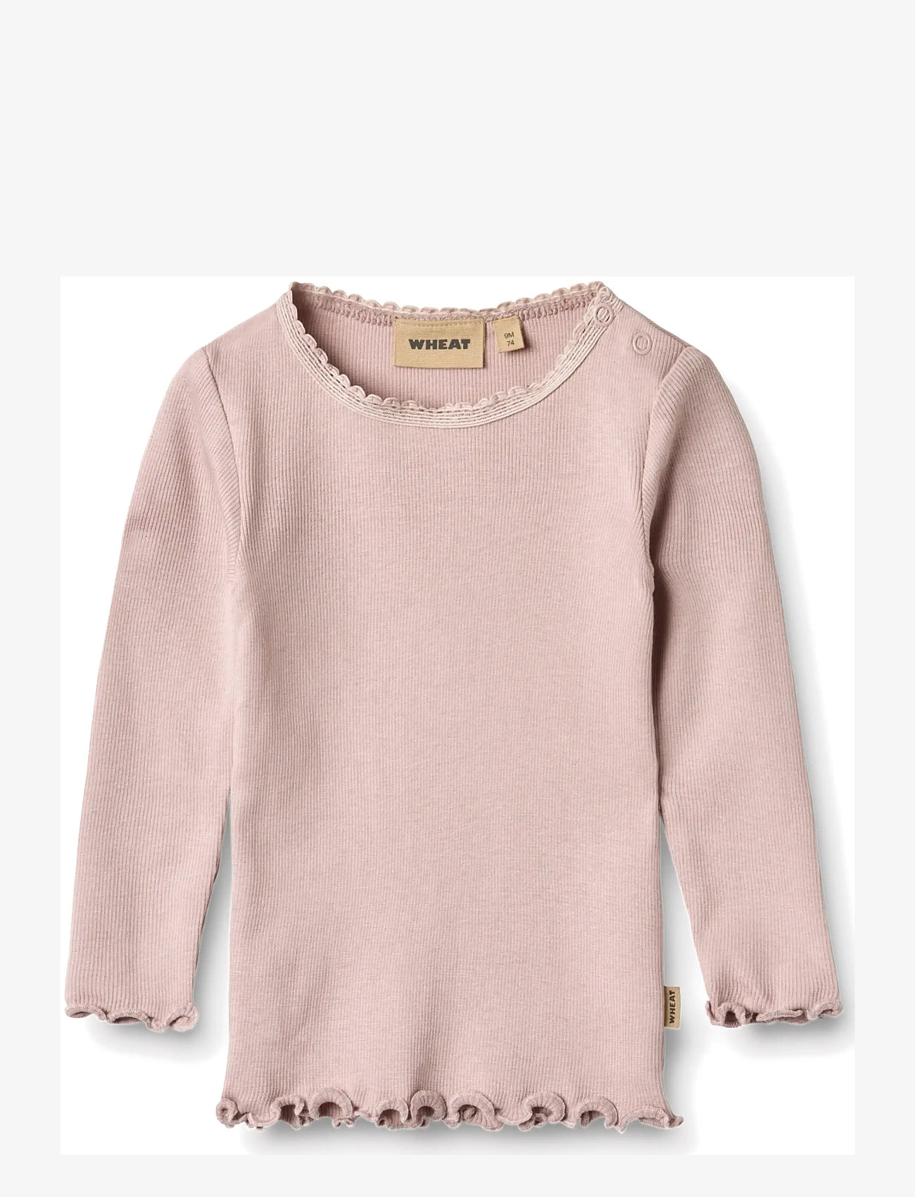 Wheat - Rib T-Shirt L/S Reese - langærmede t-shirts - soft lilac - 0