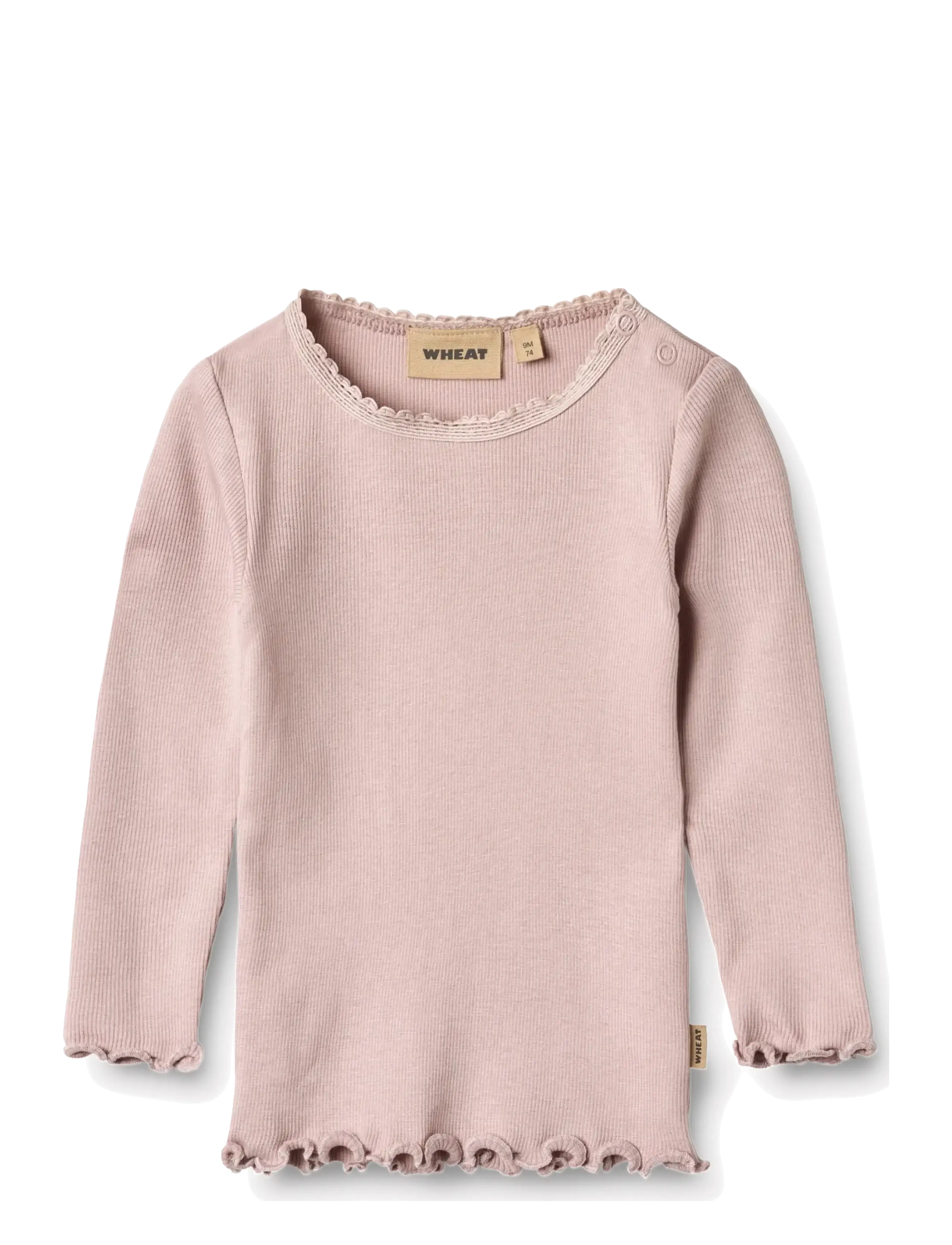 Wheat Rib T-Shirt L/S Reese - Överdelar - SOFT LILAC / purple