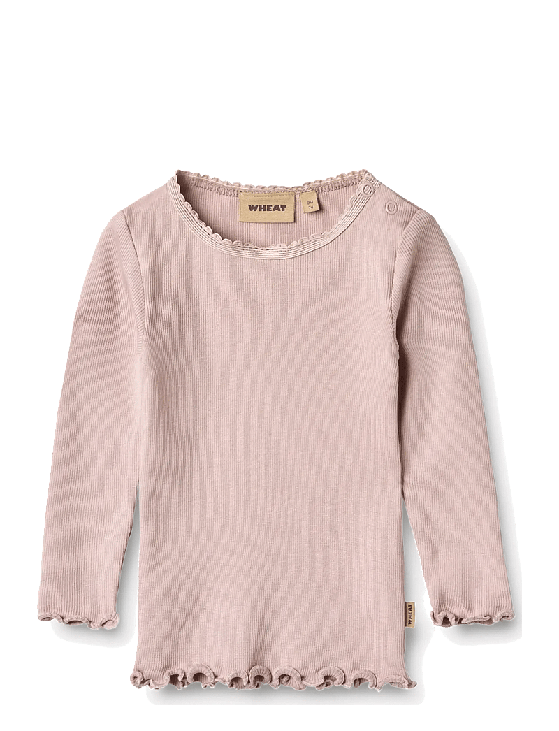 Wheat - Rib T-Shirt L/S Reese - langærmede t-shirts - soft lilac - 1