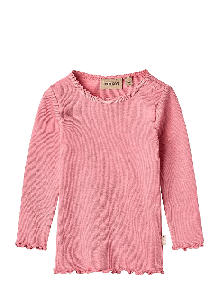 Wheat - Rib T-Shirt L/S Reese - langärmelig - soft pink - 0