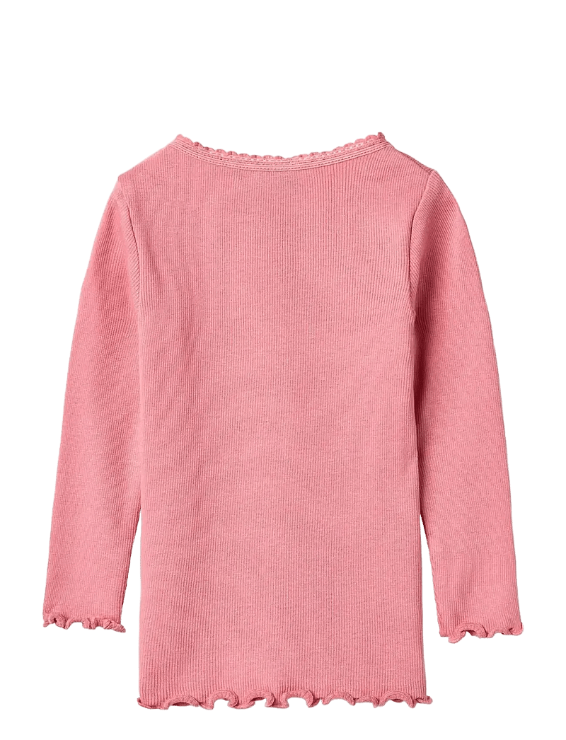 Wheat - Rib T-Shirt L/S Reese - langærmede t-shirts - soft pink - 1