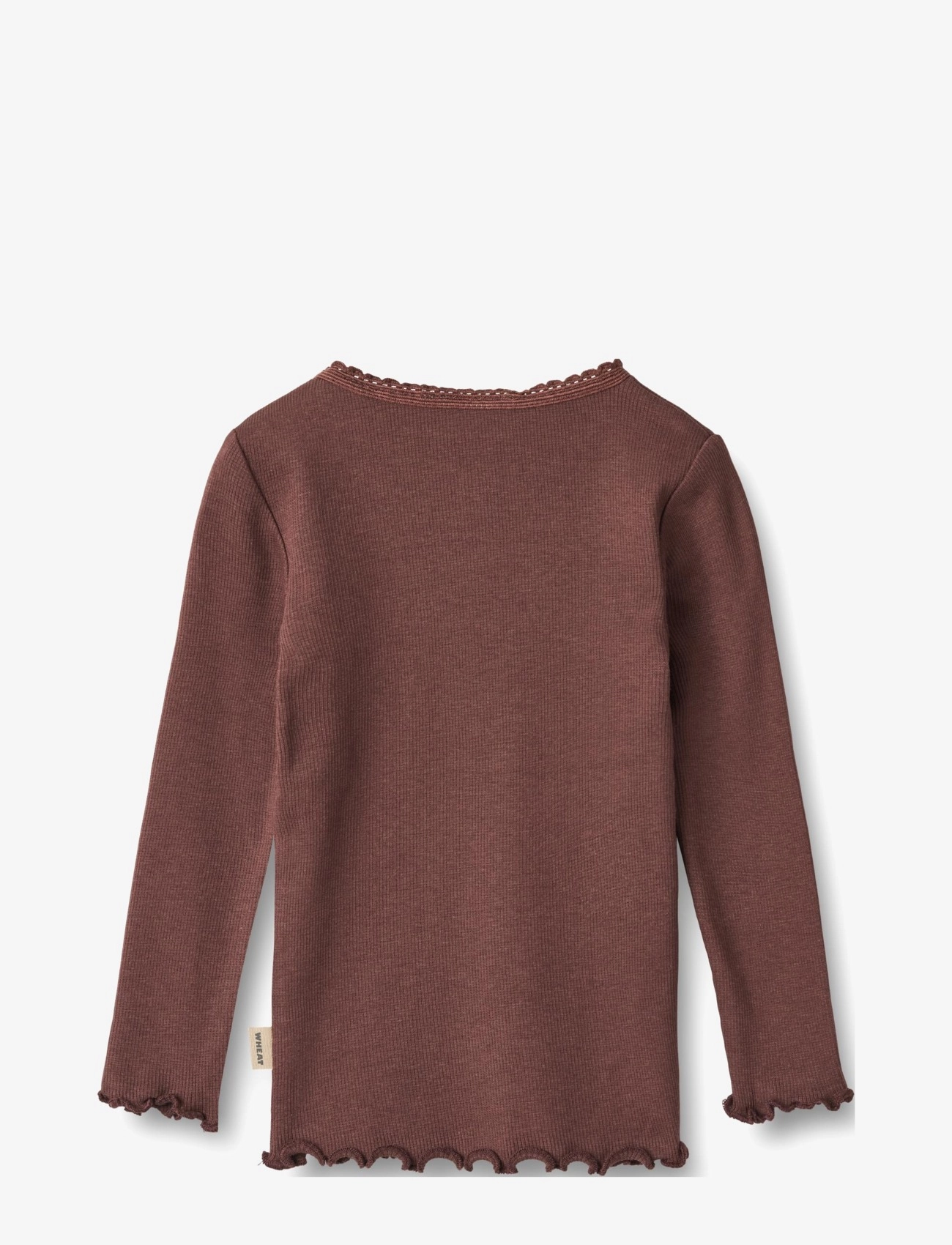 Wheat - Rib T-Shirt L/S Reese - eggplant - 1