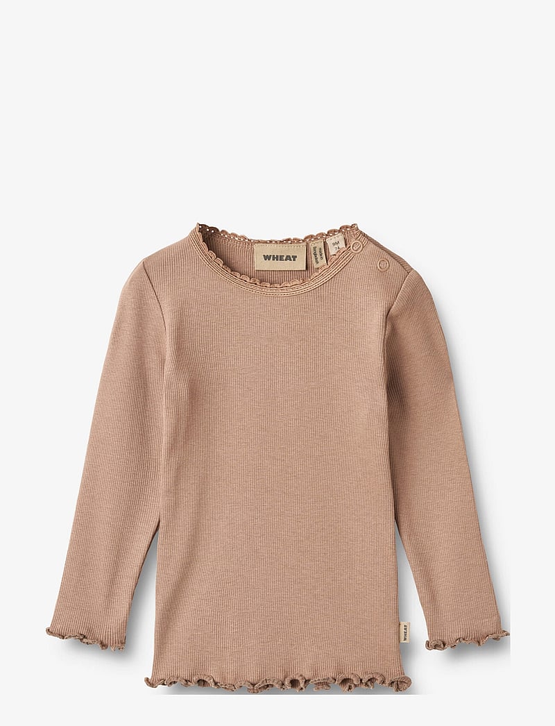 Wheat - Rib T-Shirt L/S Reese - nougat rose - 0