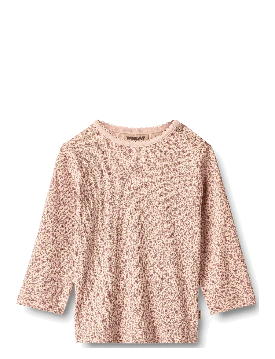 Wheat - T-shirt L/S Marit - langärmelig - dime rose small flowers - 0