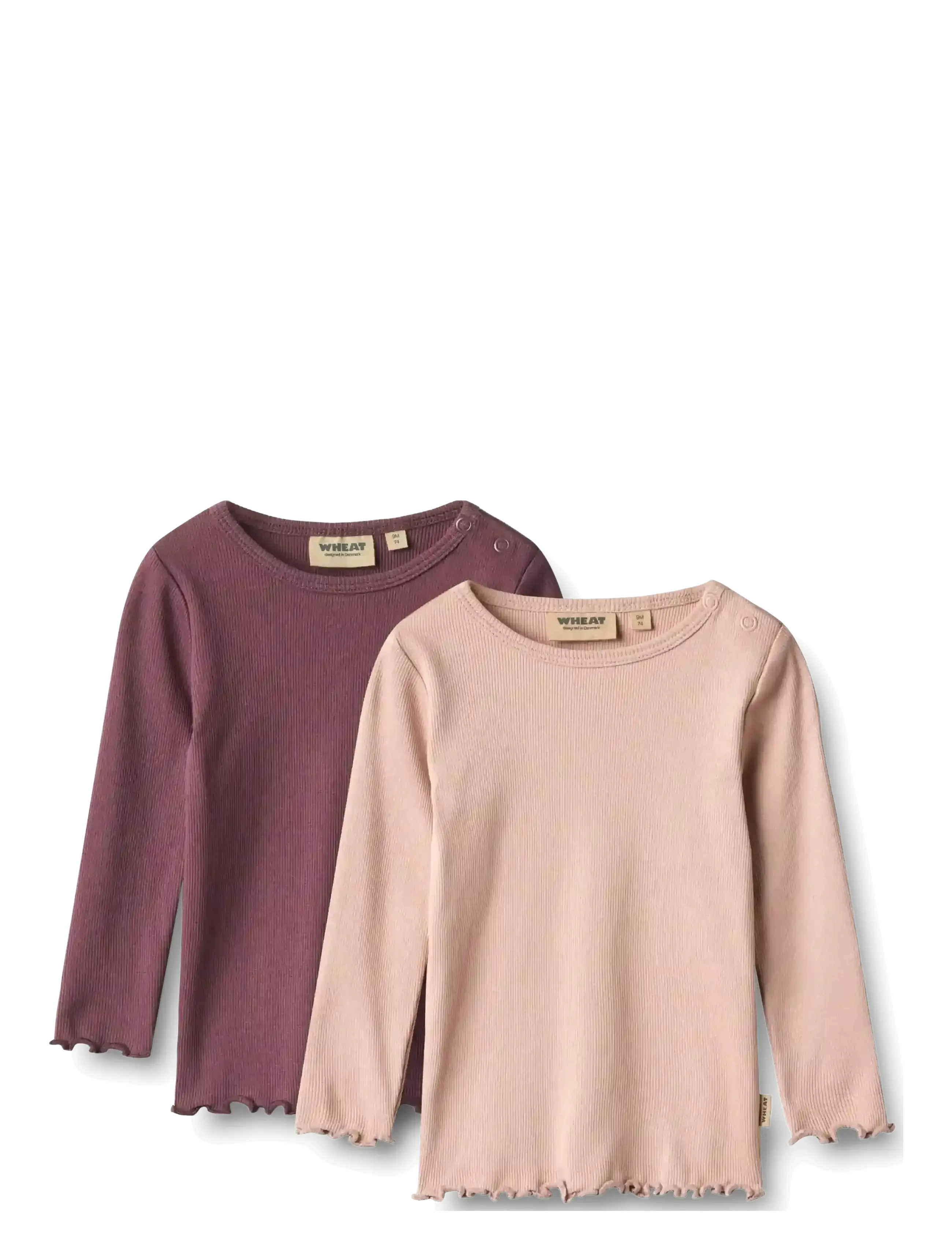 Wheat 2 Rib T-shirt L/S Ida - Neuheiten - EGGPLANT / purple
