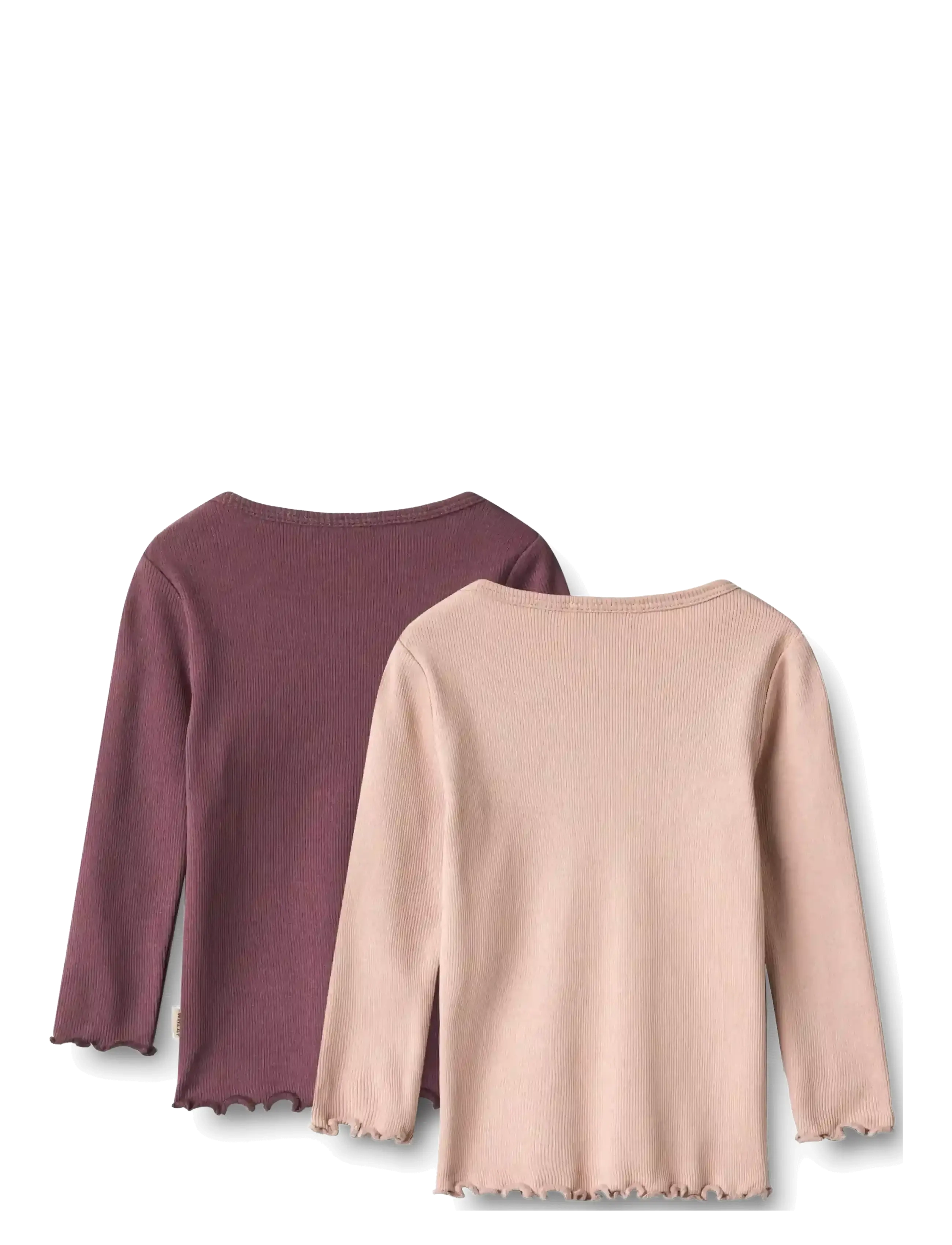 Wheat - 2 Rib T-shirt L/S Ida - langärmelig - eggplant - 1