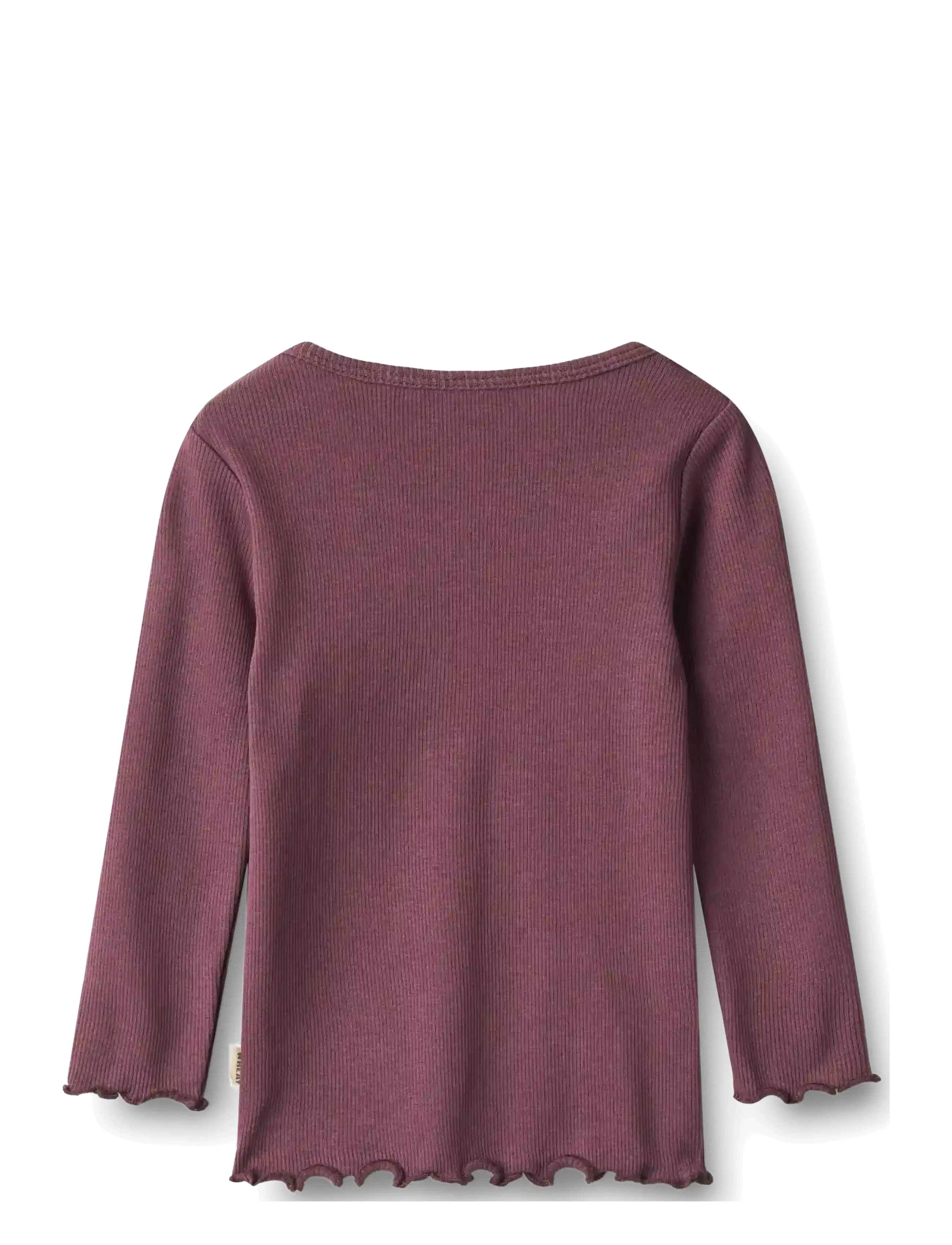 Wheat - 2 Rib T-shirt L/S Ida - langärmelig - eggplant - 2