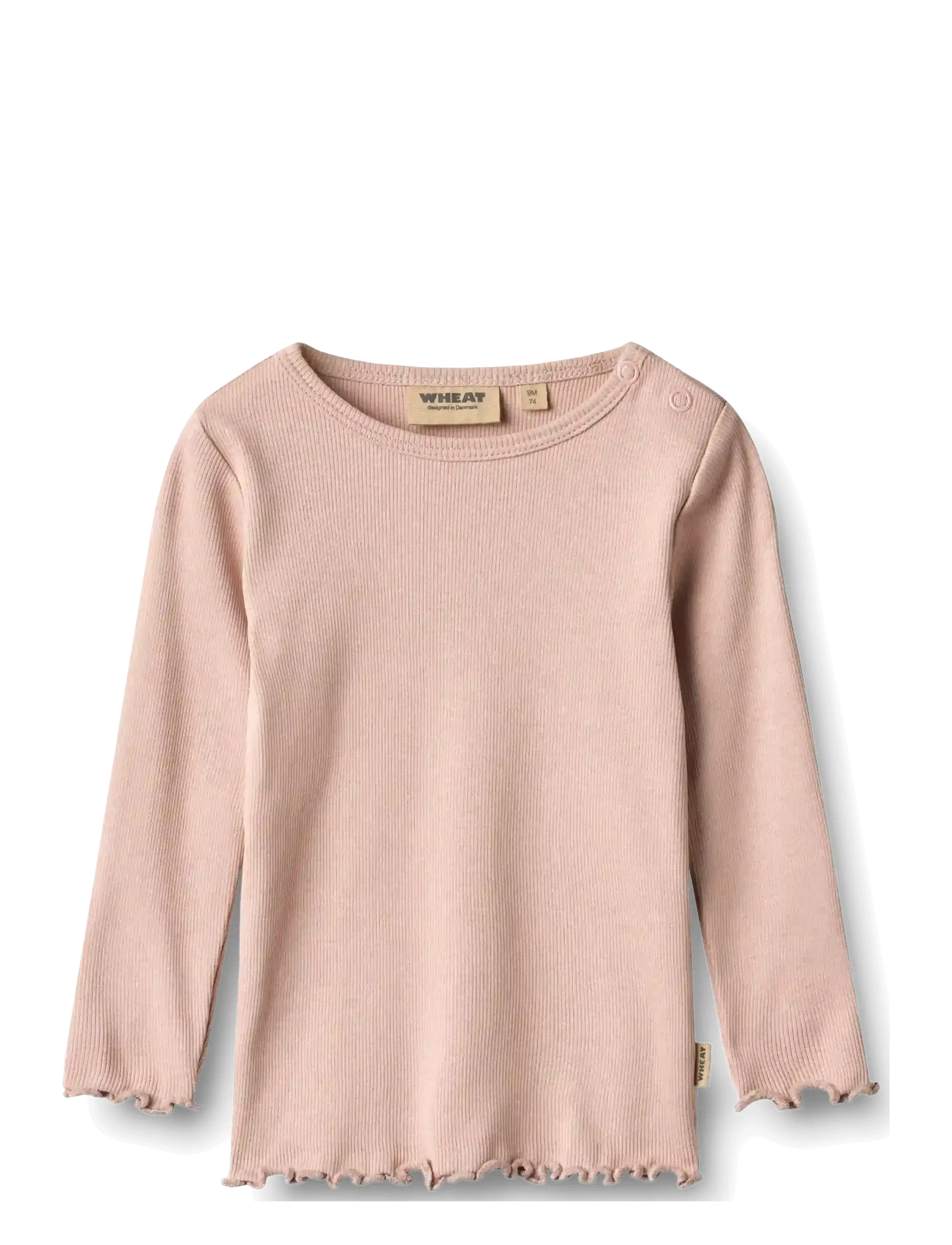 Wheat - 2 Rib T-shirt L/S Ida - langärmelig - eggplant - 3