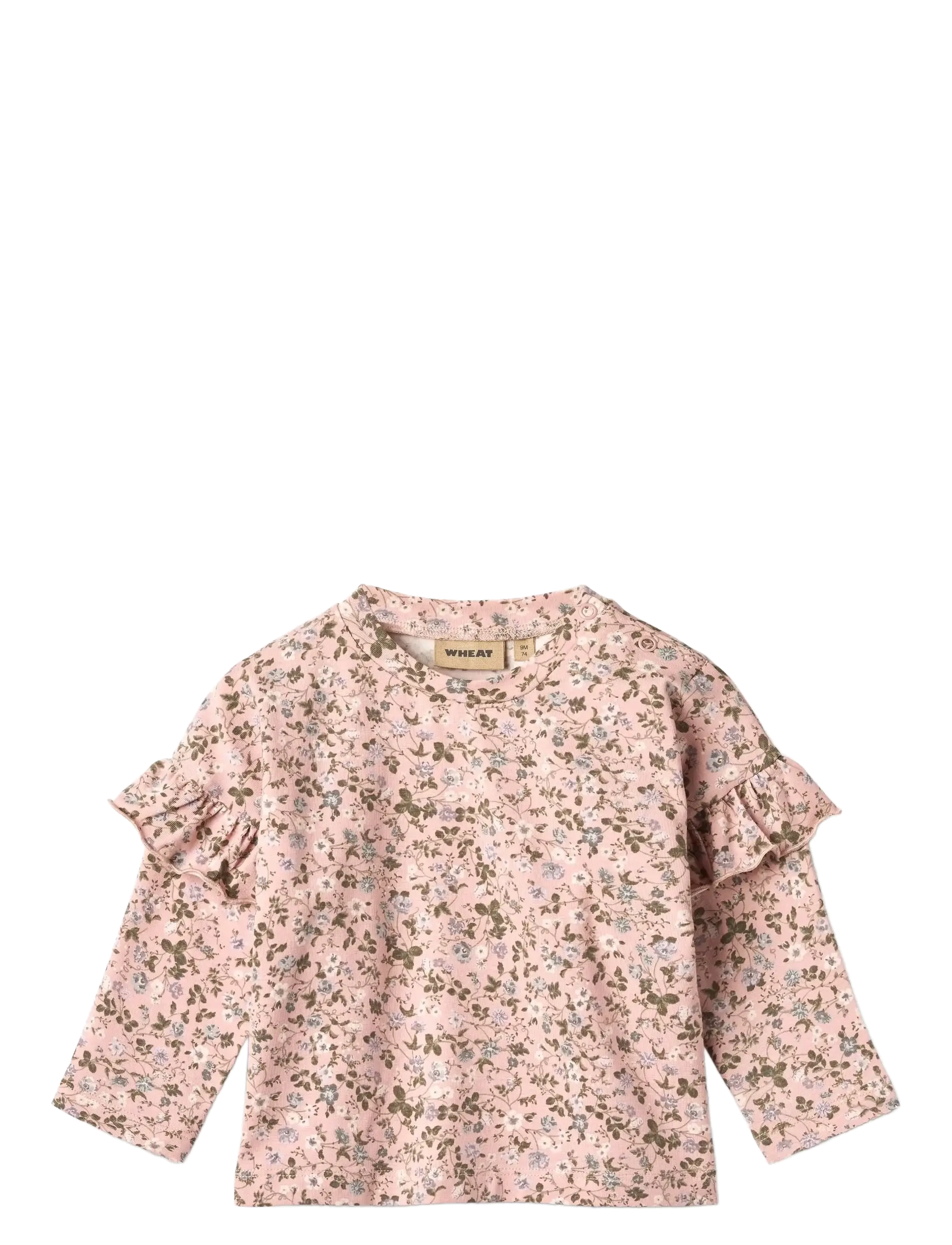 Wheat T-shirt L/S Belinda - Overdele - ROSE POWDER FLOWERS / pink/rose