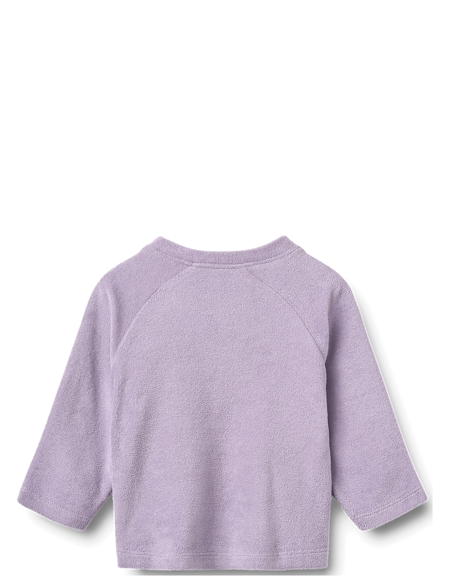 Wheat - T-shirt L/S embroidery Darrin - langærmede t-shirts - warm cosmic lilac - 1