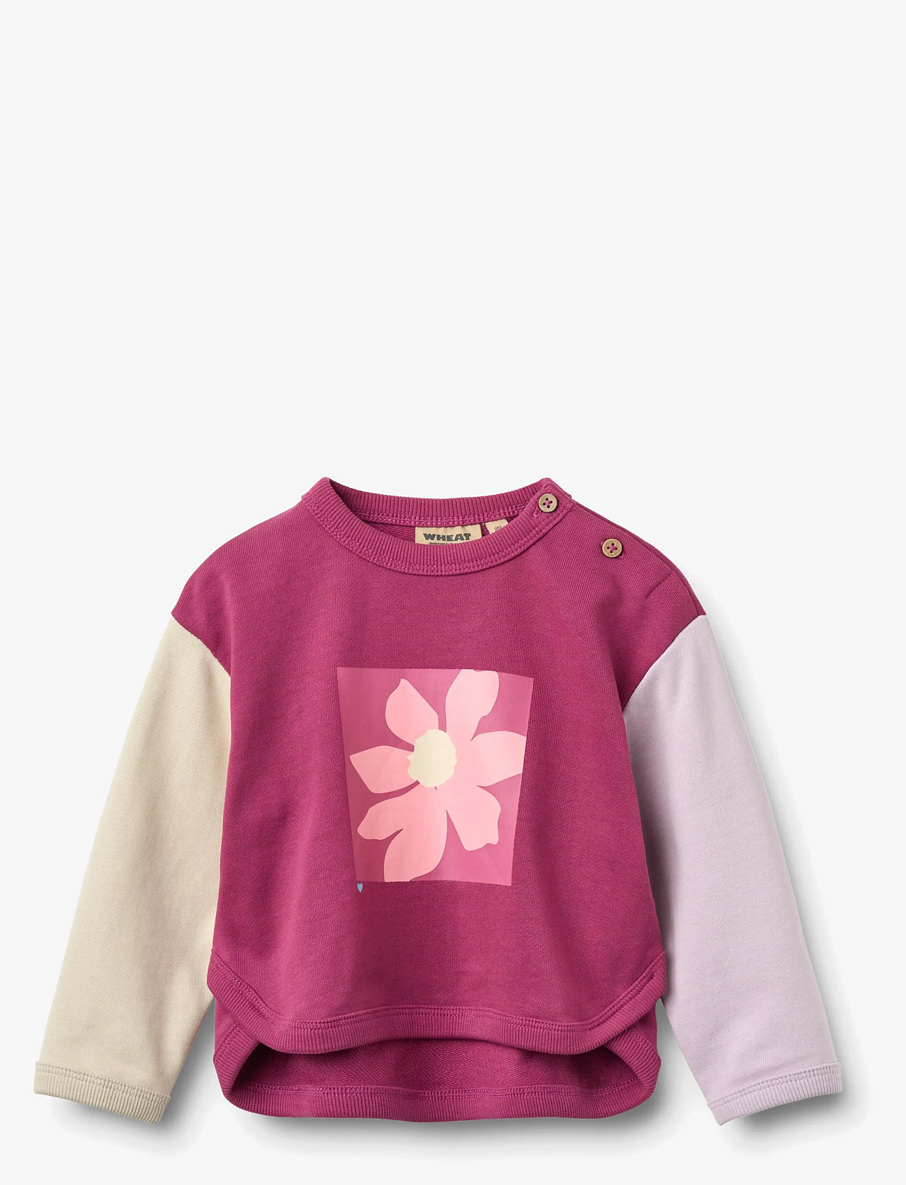 Wheat - Sweatshirt L/S print Emery - sweatshirts - magenta - 0