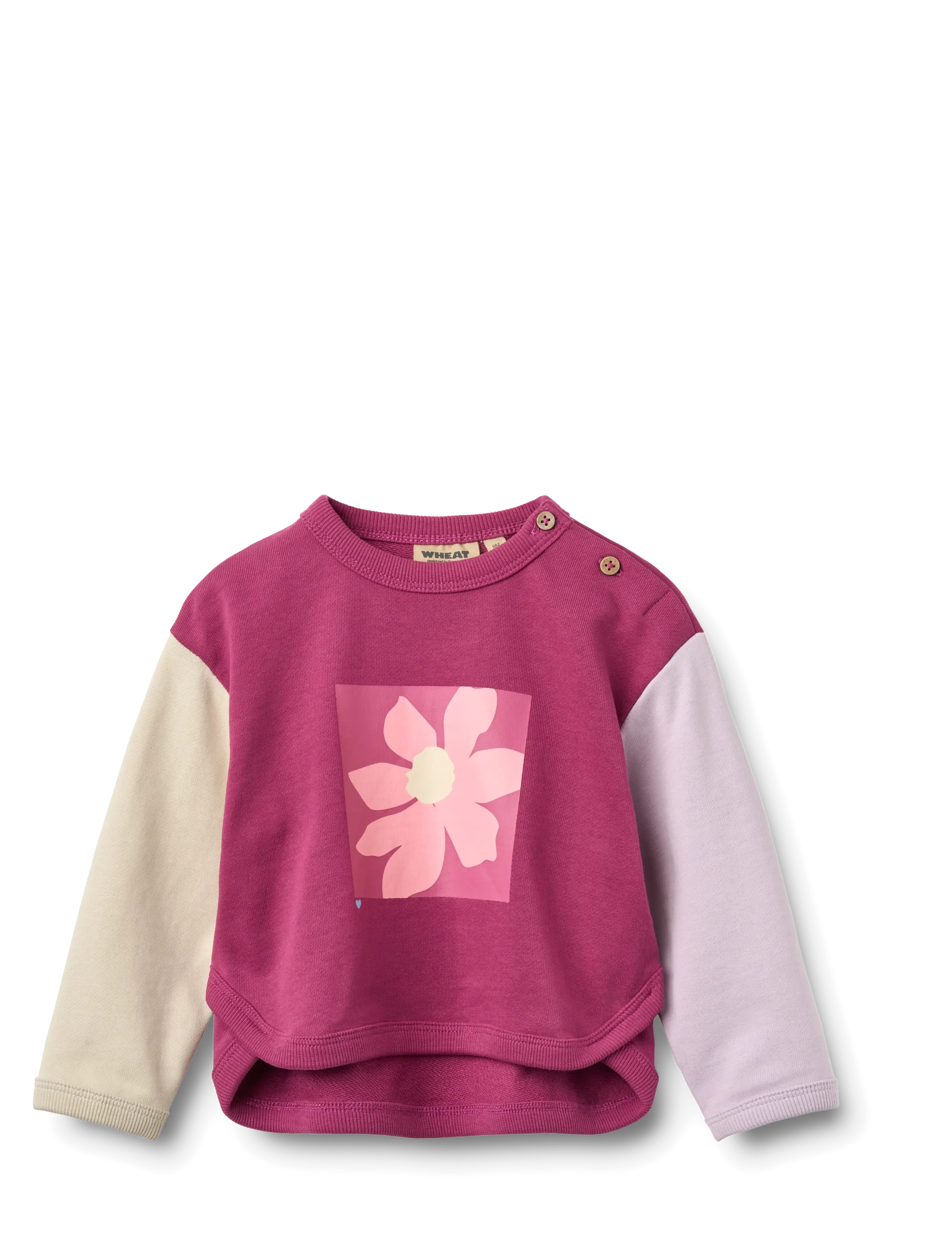 Wheat Sweatshirt L/S print Emery - Clothing - MAGENTA / multi