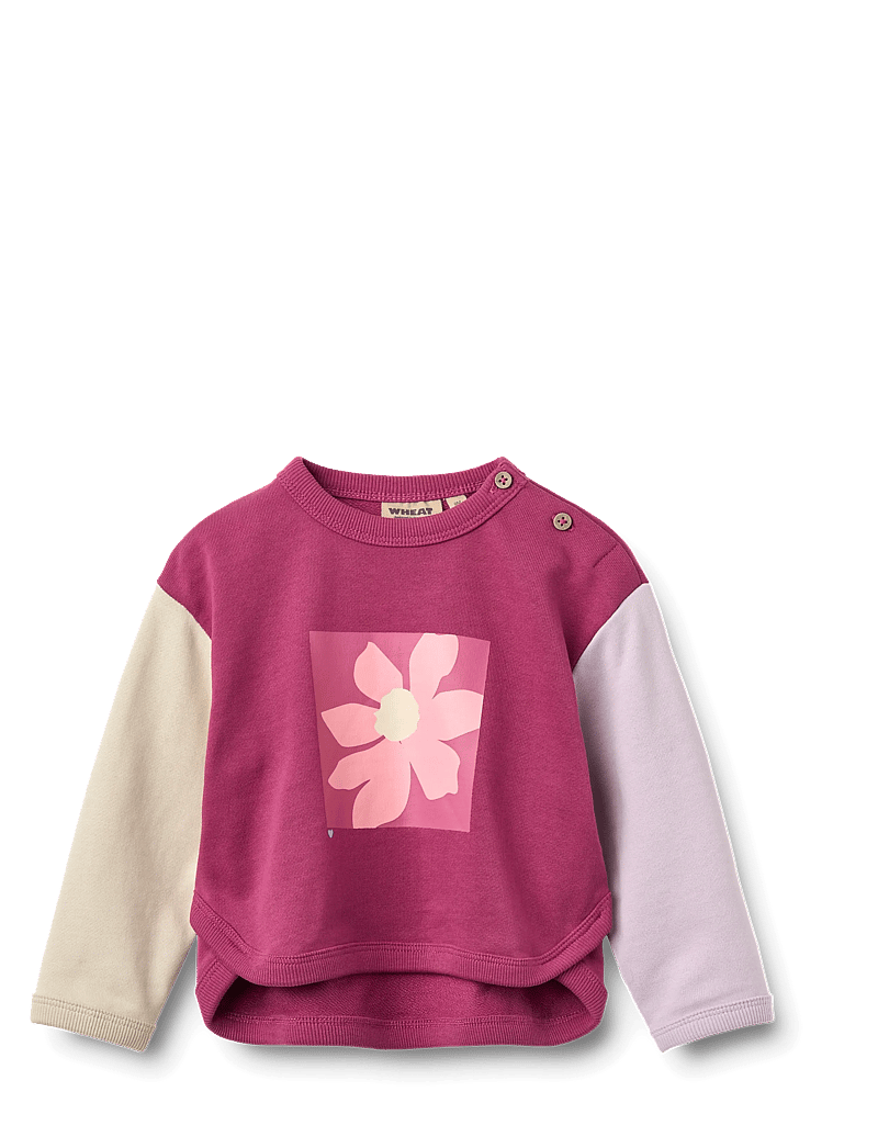 Wheat - Sweatshirt L/S print Emery - sweatshirts - magenta - 0
