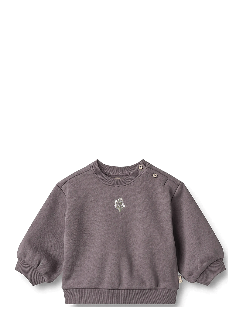 Wheat - Sweatshirt L/S embroidery Eliza - sweatshirts - purple stone - 0