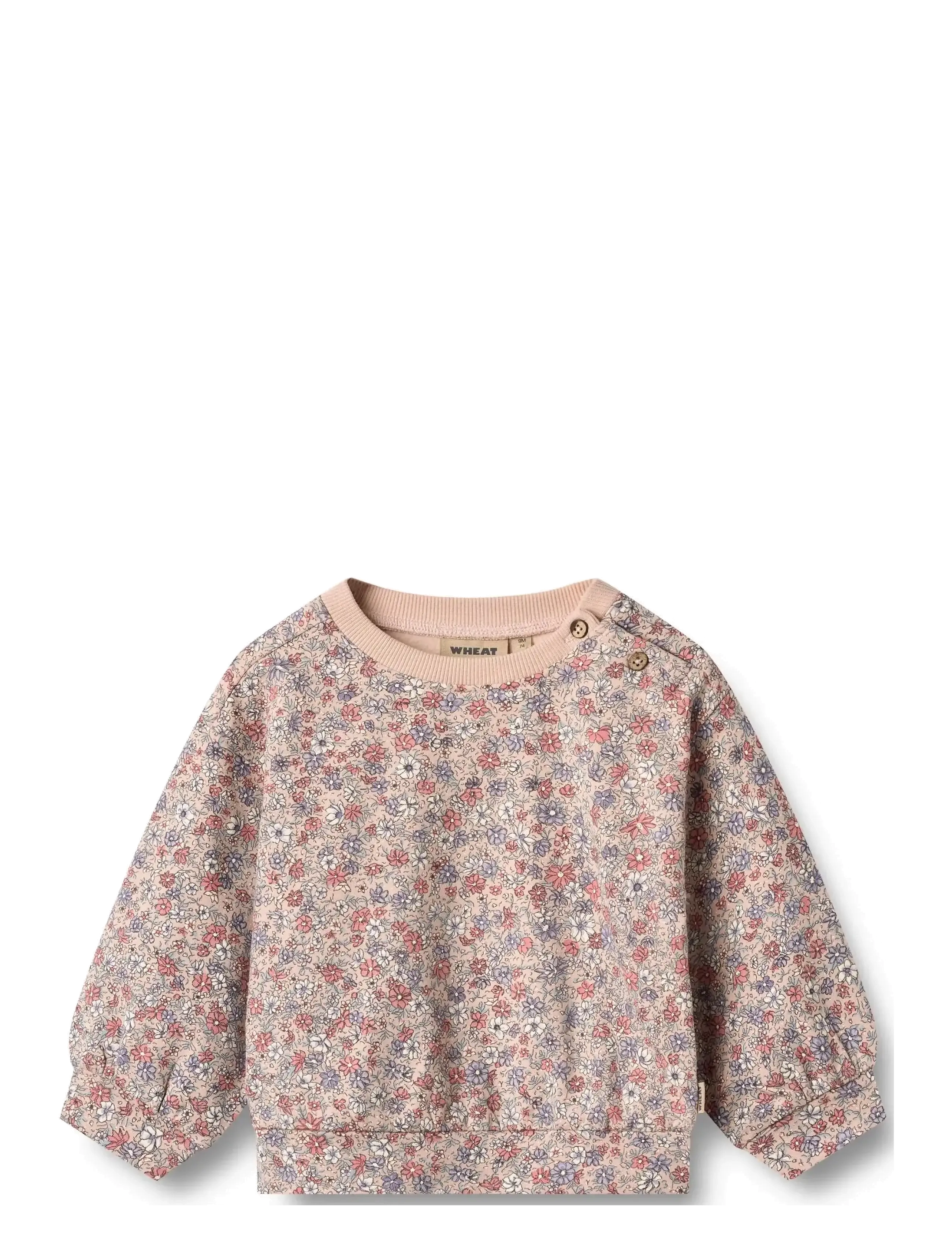 Wheat Sweatshirt L/S Lia - Sweatshirts & Kapuzenpullover - ROSE DUST FLOWERS / pink/rose