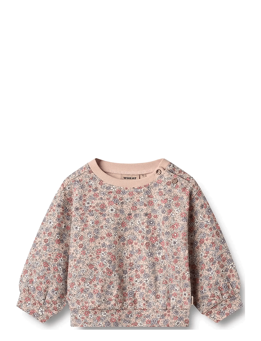 Wheat - Sweatshirt L/S Lia - sweat-shirt - rose dust flowers - 0