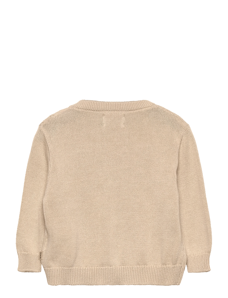 Wheat - Knit Pullover Embr. Lisa - stickade tröjor - offwhite - 1