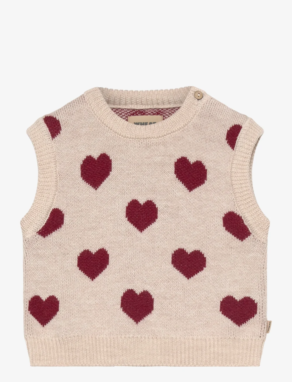 Wheat - Jacquard Vest Gaby - veste - offwhite melange - 0