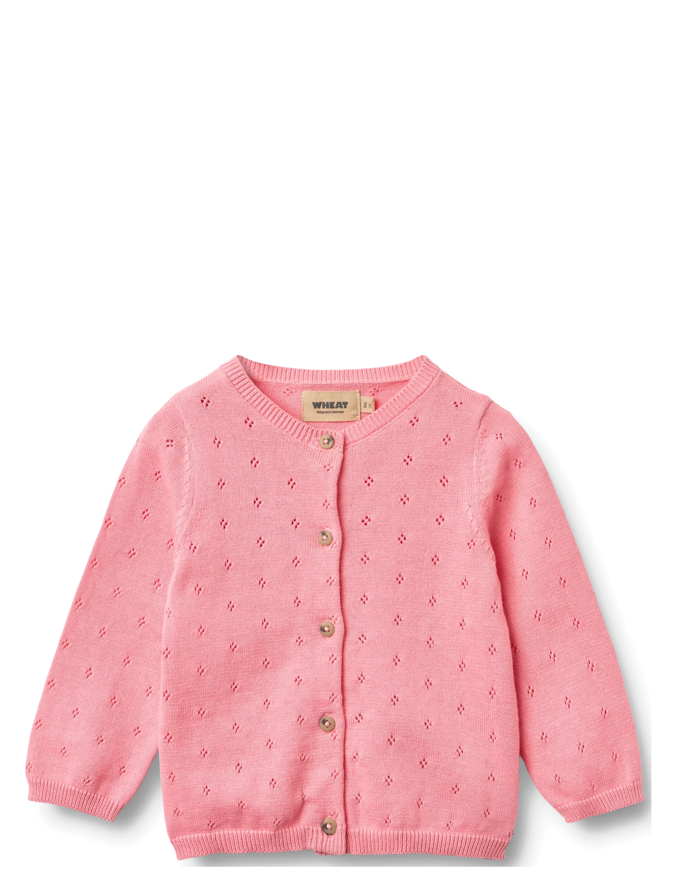 Wheat Knit Cardigan Maia - Koftor - BUBBLEGUM / pink/rose