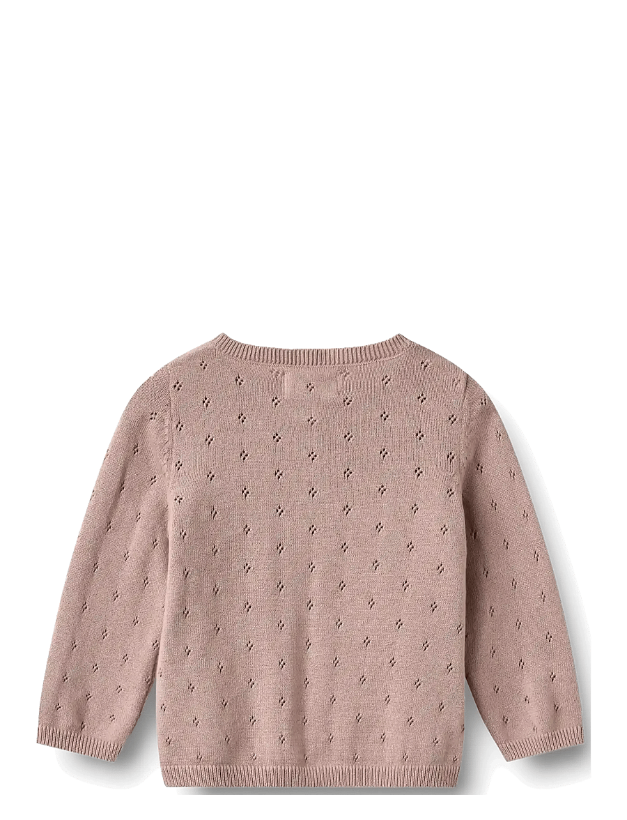Wheat - Knit Cardigan Maia - koftor - dry rose - 1
