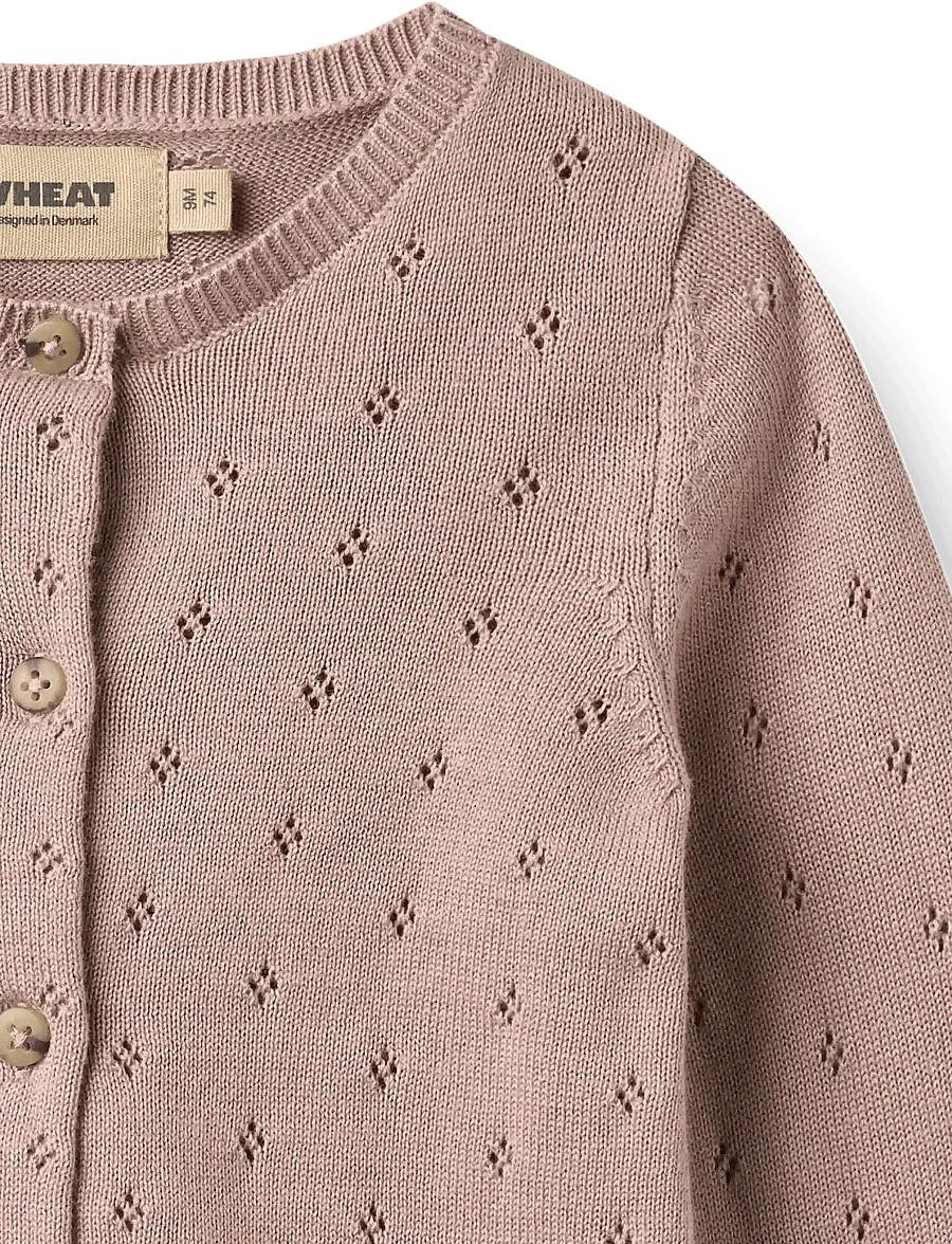 Wheat - Knit Cardigan Maia - koftor - dry rose - 2