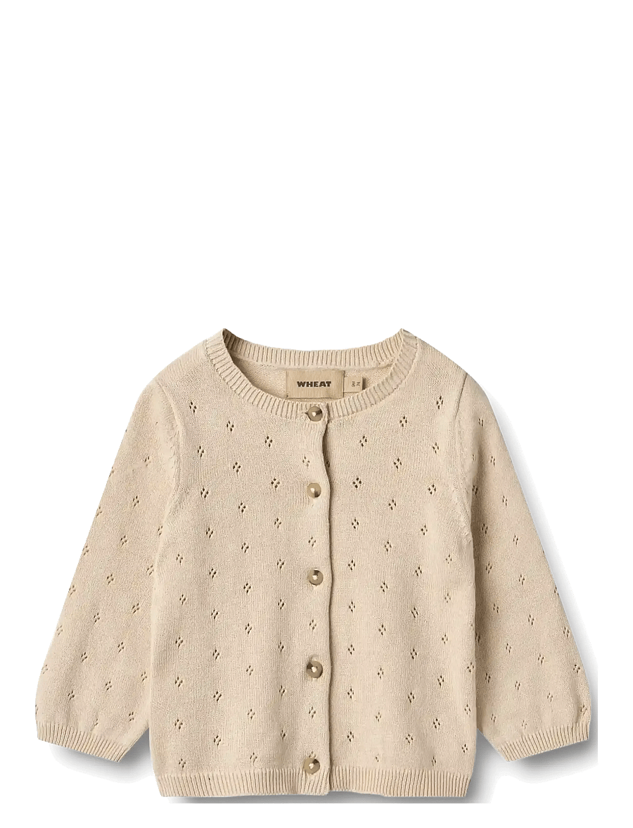 Wheat - Knit Cardigan Maia - cardigans - offwhite - 0