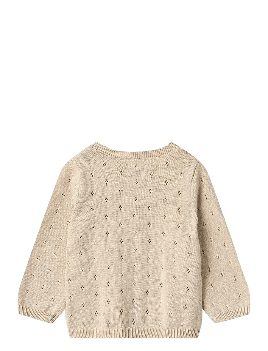 Wheat - Knit Cardigan Maia - cardigans - offwhite - 1