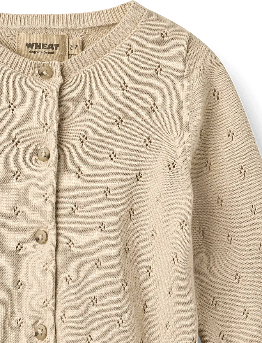 Wheat - Knit Cardigan Maia - cardigans - offwhite - 3