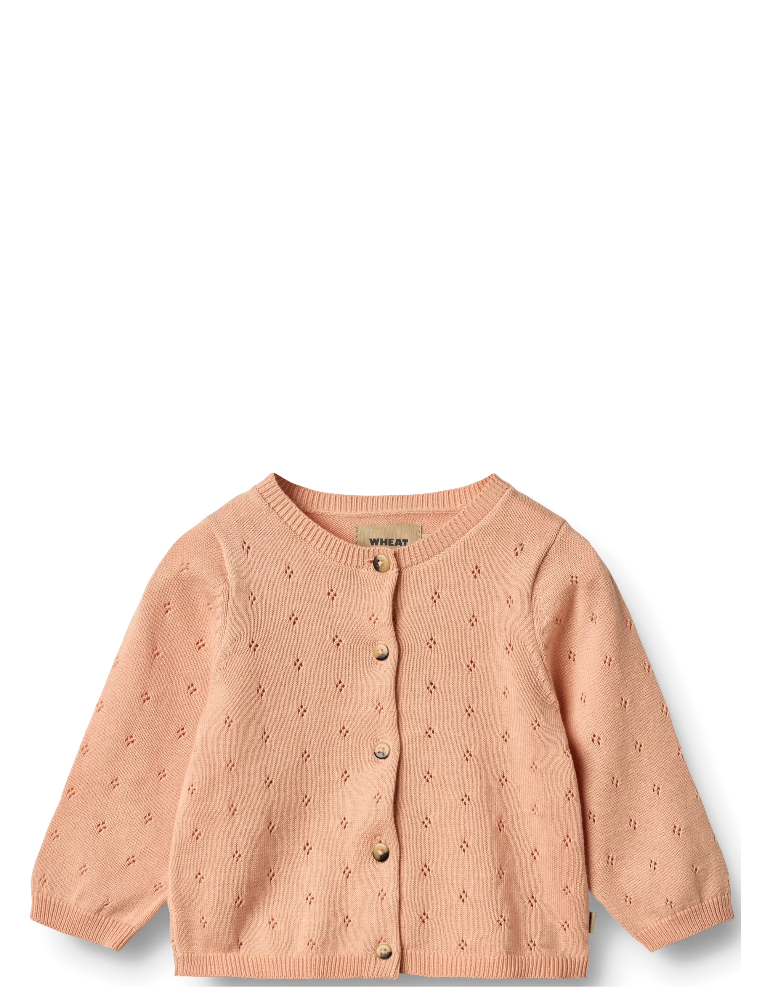 Wheat Knit Cardigan Maia, 74, Pink, Strik > Cardigans, Børn