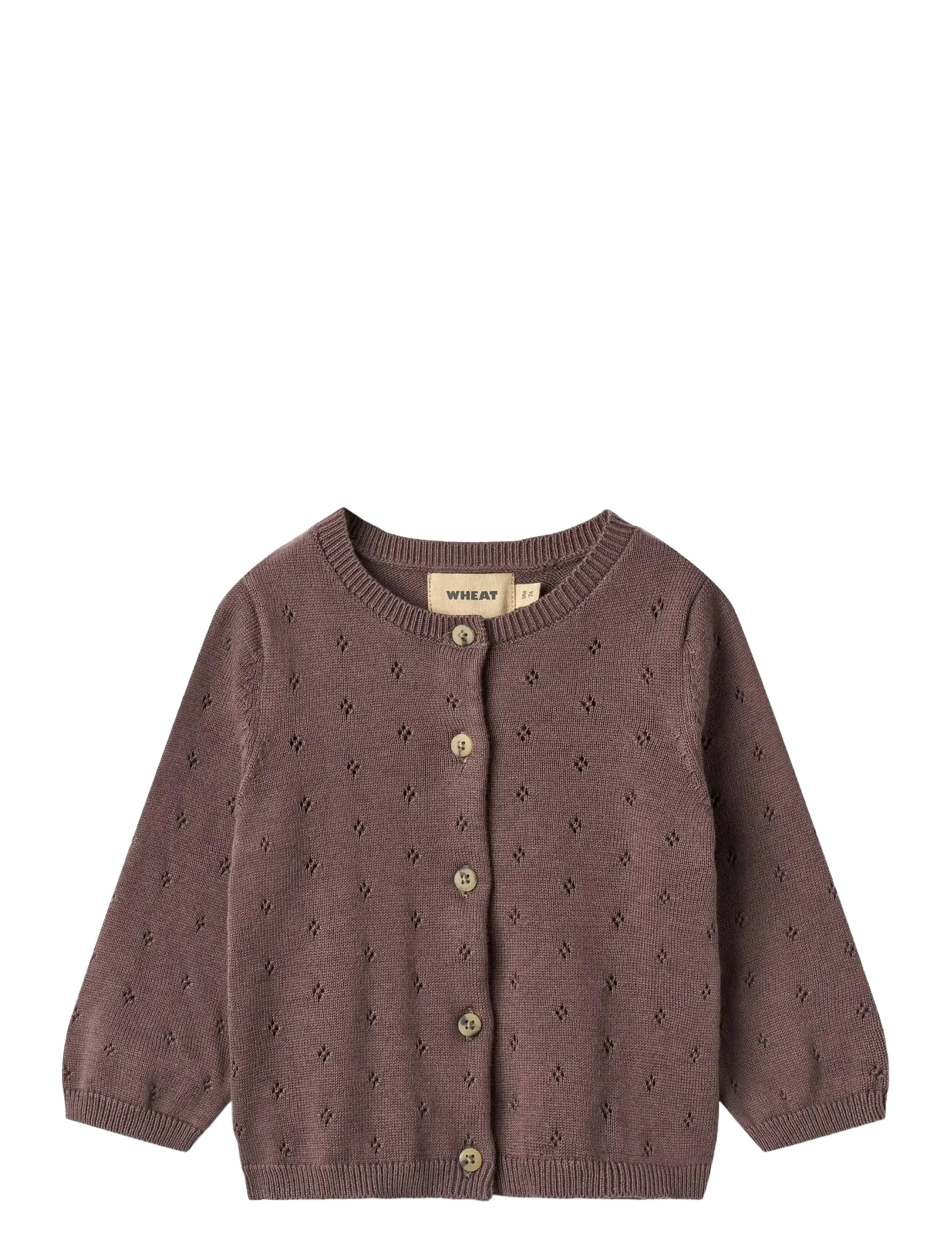 Wheat Knit Cardigan Maia - Tøj - PLUM / purple