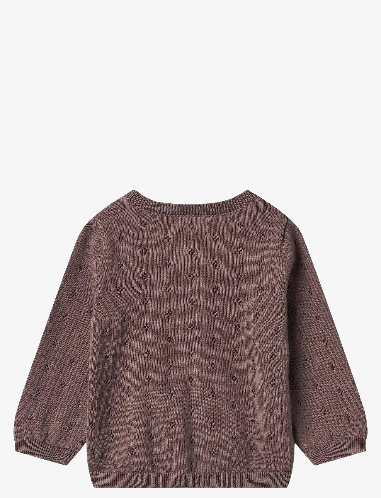 Wheat - Knit Cardigan Maia - koftor - plum - 1