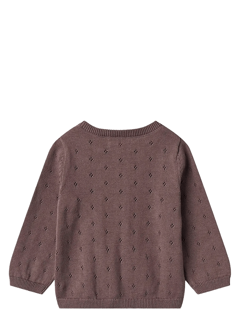 Wheat - Knit Cardigan Maia - koftor - plum - 1