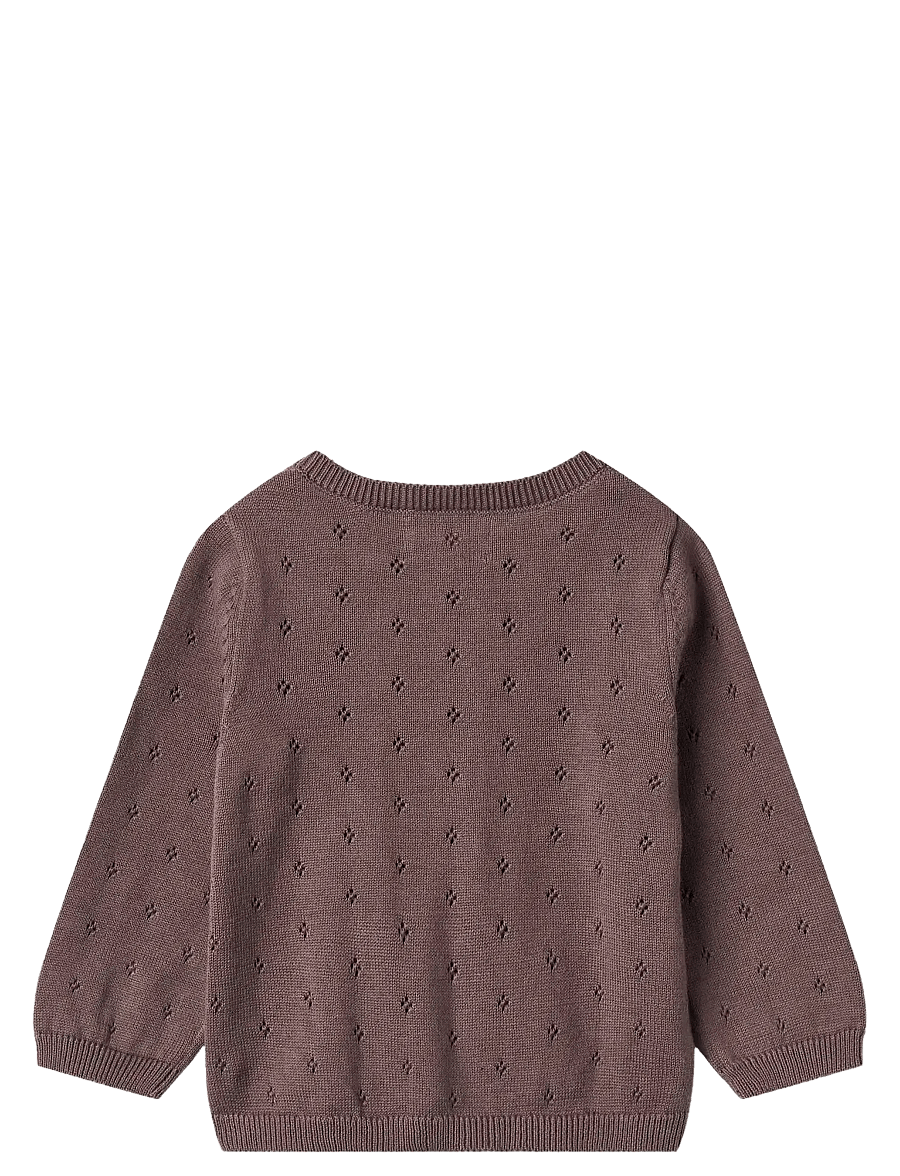Wheat - Knit Cardigan Maia - cardigans - plum - 1