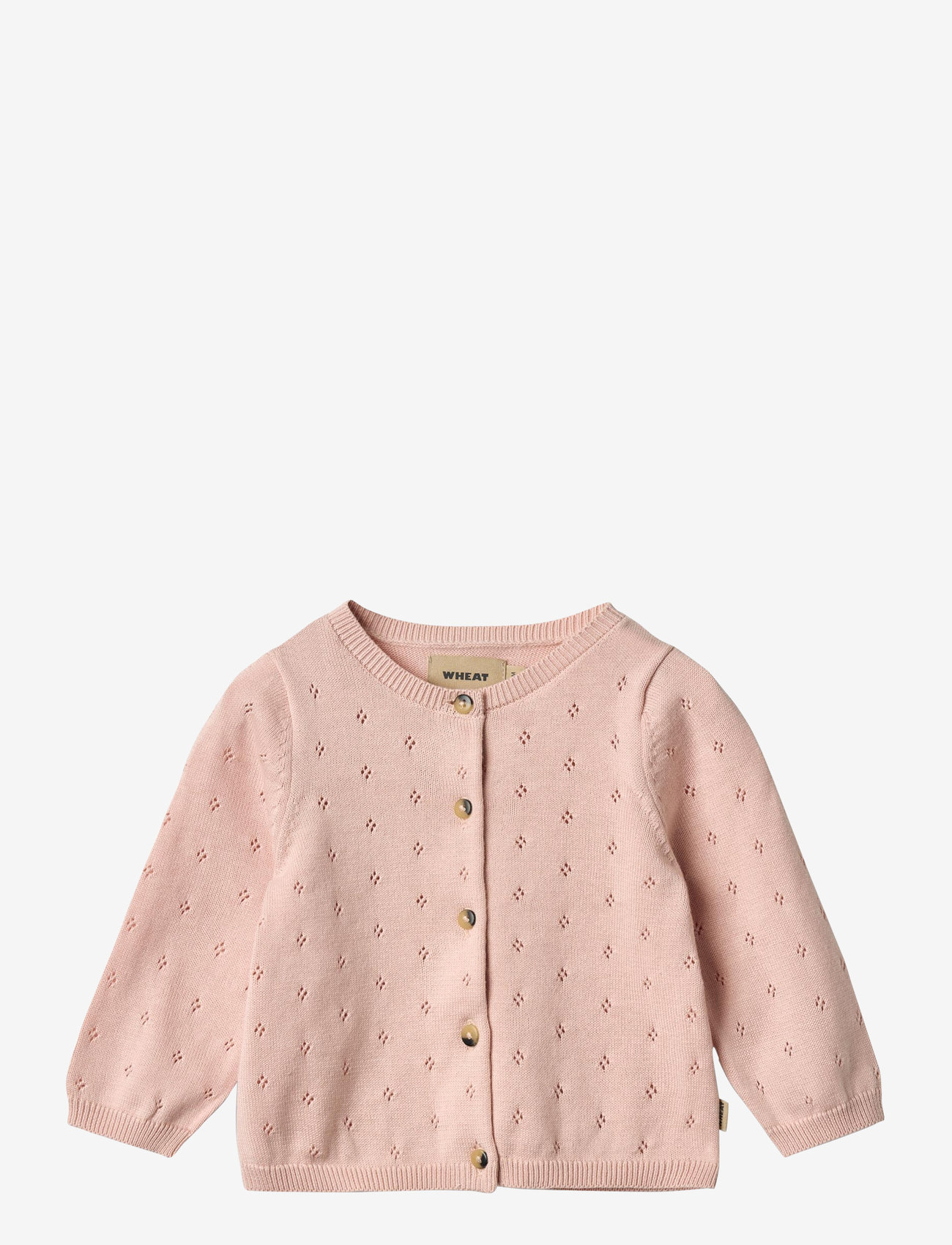 Wheat - Knit Cardigan Maia - koftor - powder - 0