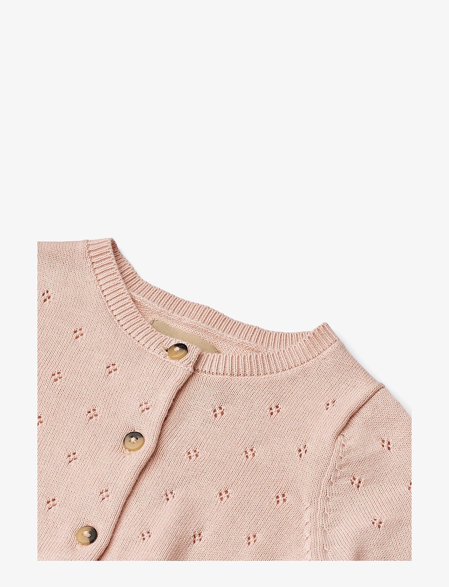 Wheat - Knit Cardigan Maia - gilets - powder - 2