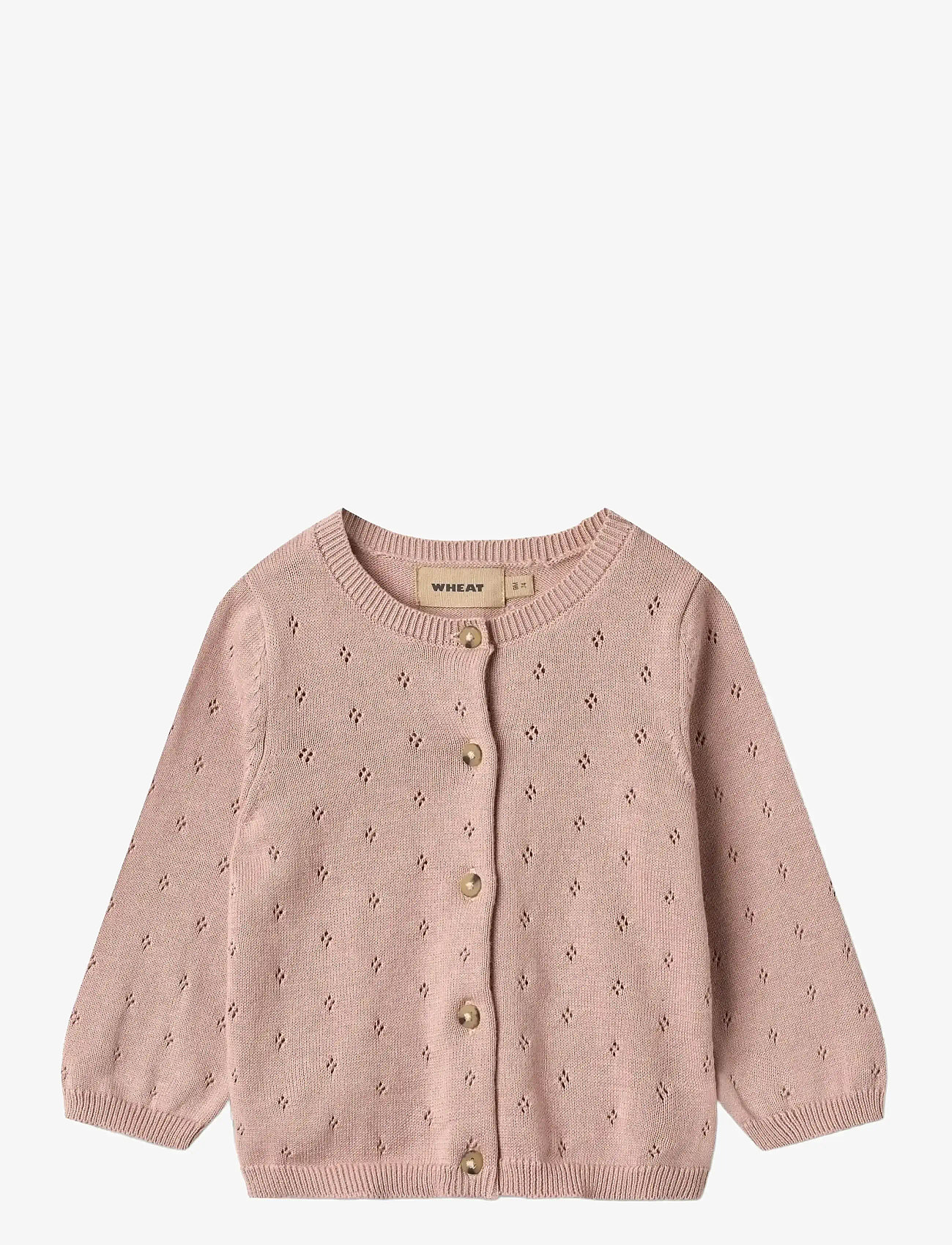 Wheat - Knit Cardigan Maia - cardigans - rose powder - 0