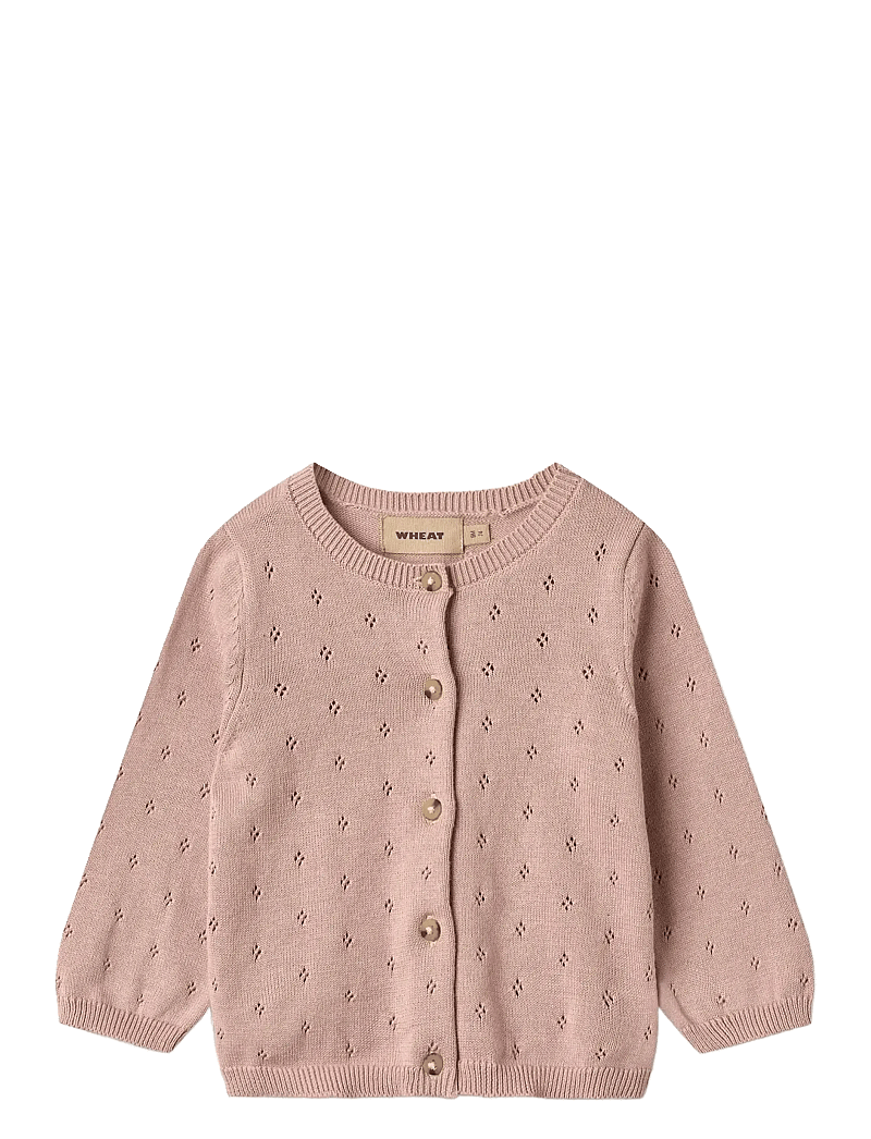 Wheat - Knit Cardigan Maia - cardigans - rose powder - 0