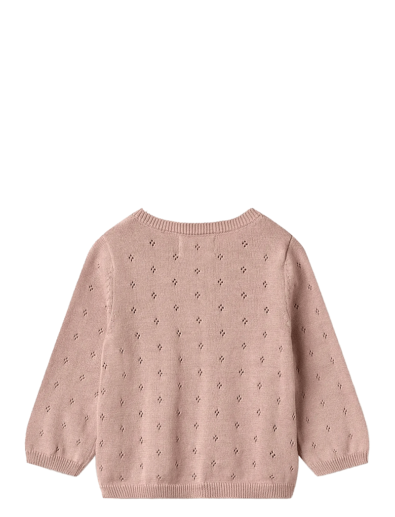 Wheat - Knit Cardigan Maia - cardigans - rose powder - 1