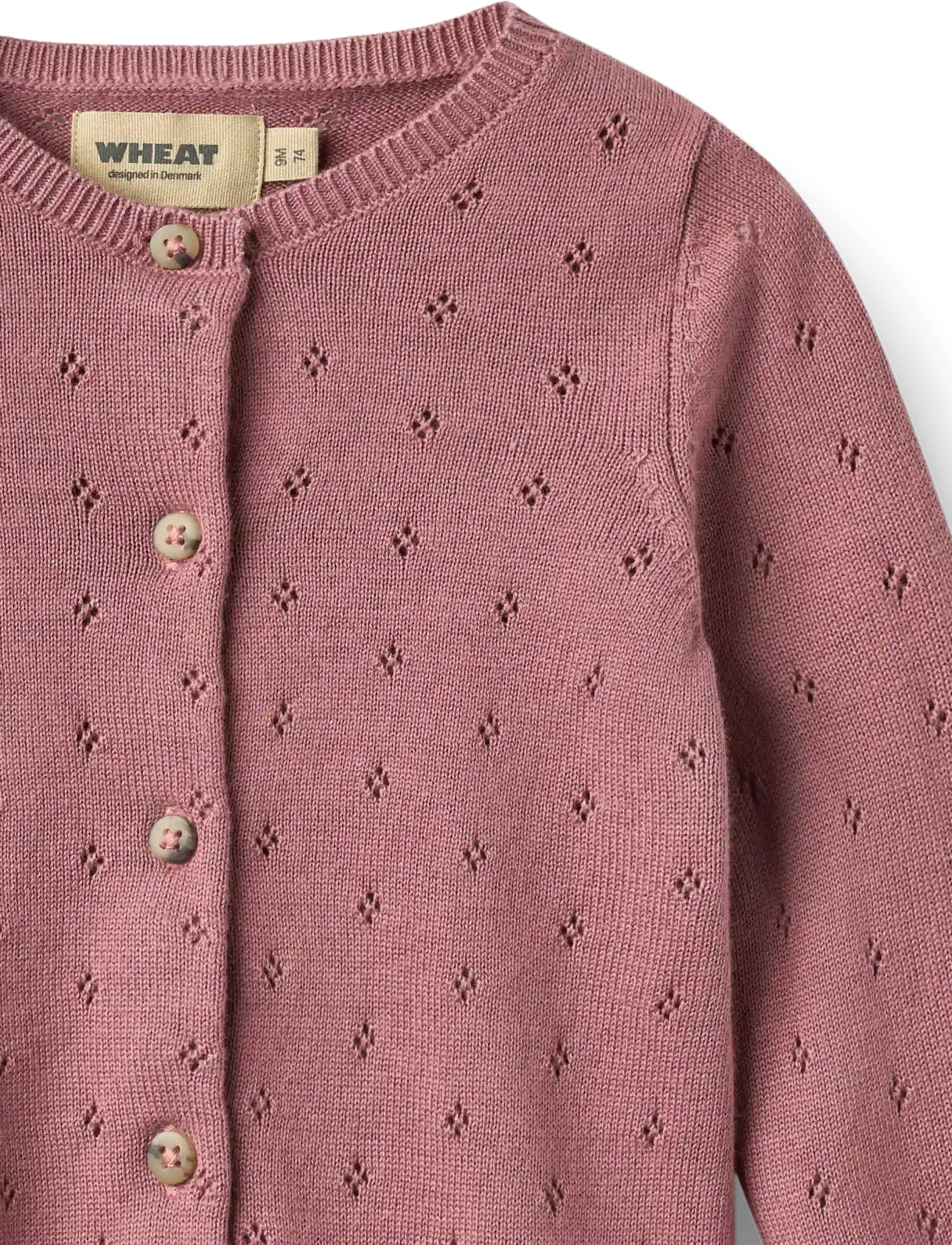 Wheat - Knit Cardigan Maia - koftor - warm lilac - 2