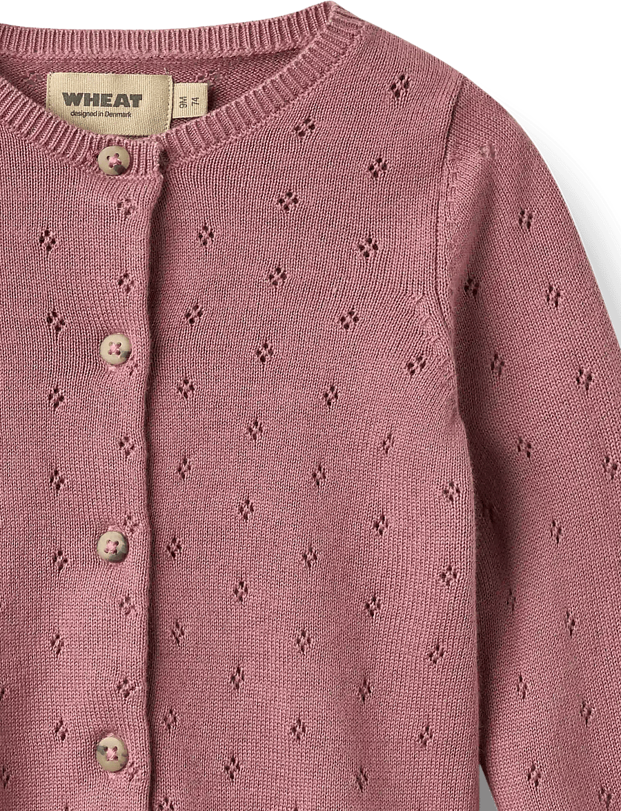 Wheat - Knit Cardigan Maia - koftor - warm lilac - 2