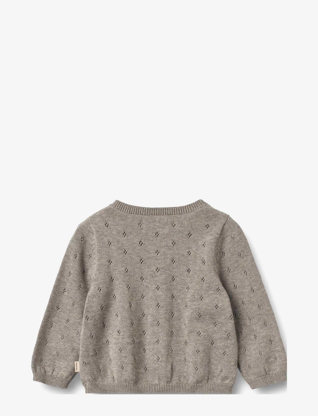 Wheat - Knit Cardigan Maia - warm grey melange - 1