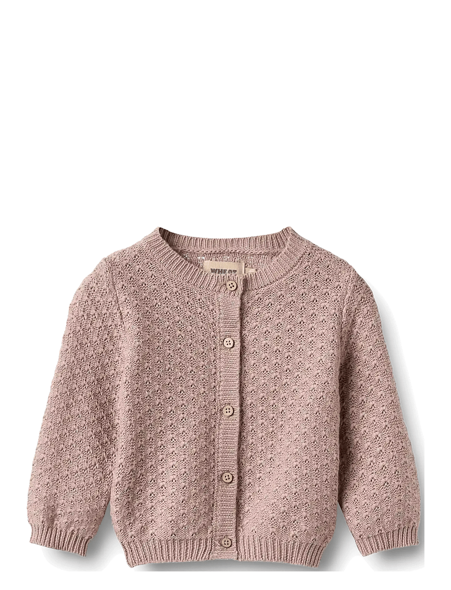 Wheat - Knit Cardigan Magnella - cardigans - dry rose - 1