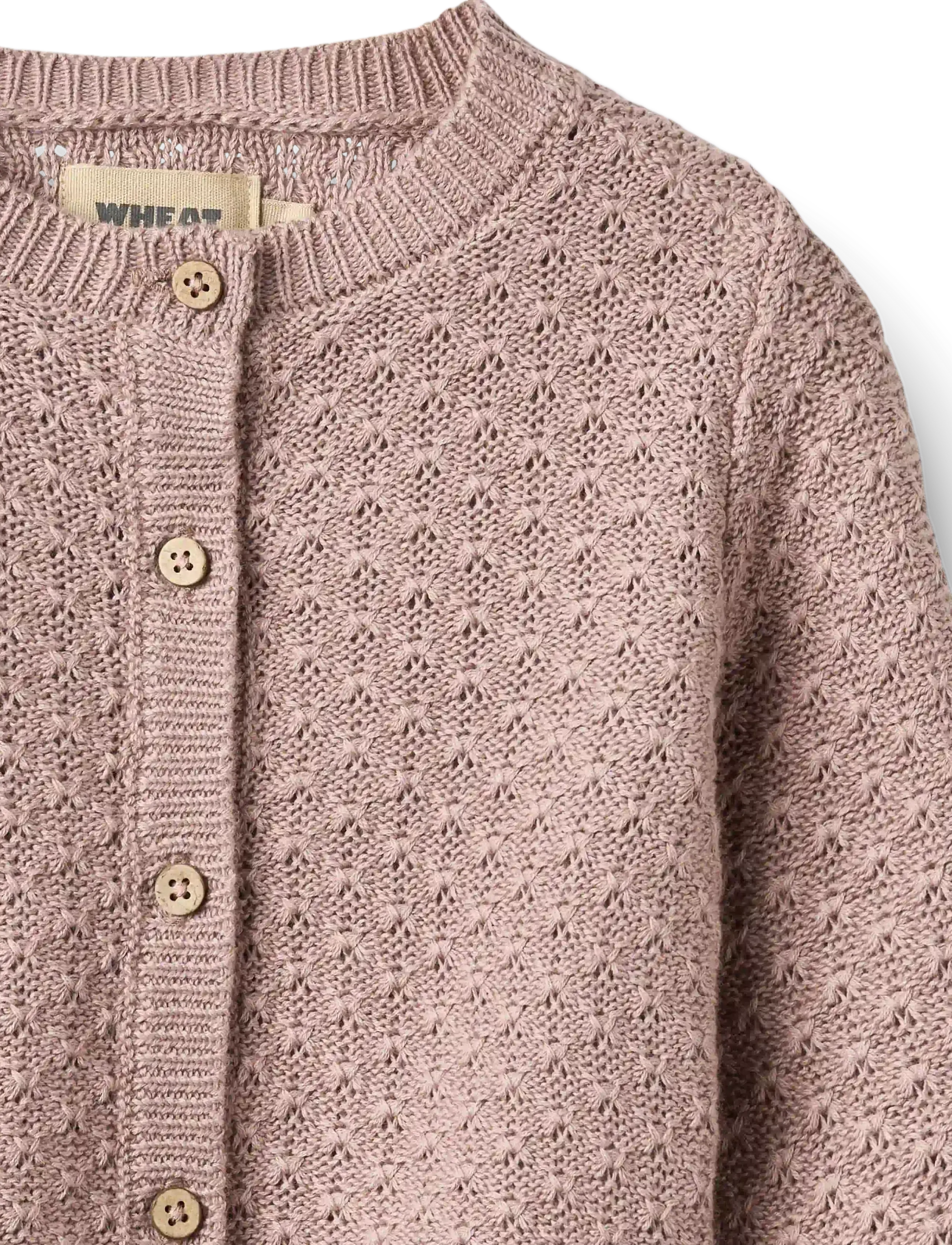 Wheat - Knit Cardigan Magnella - cardigans - dry rose - 3