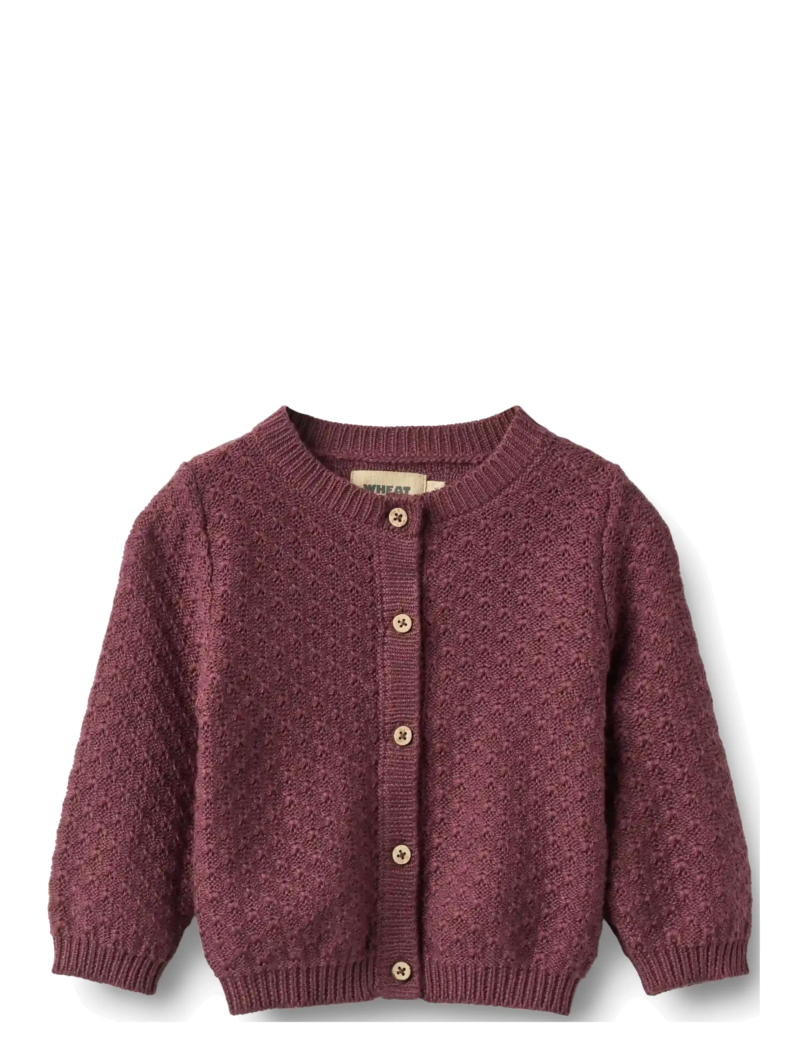 Wheat Knit Cardigan Magnella - Cardigans - EGGPLANT / purple