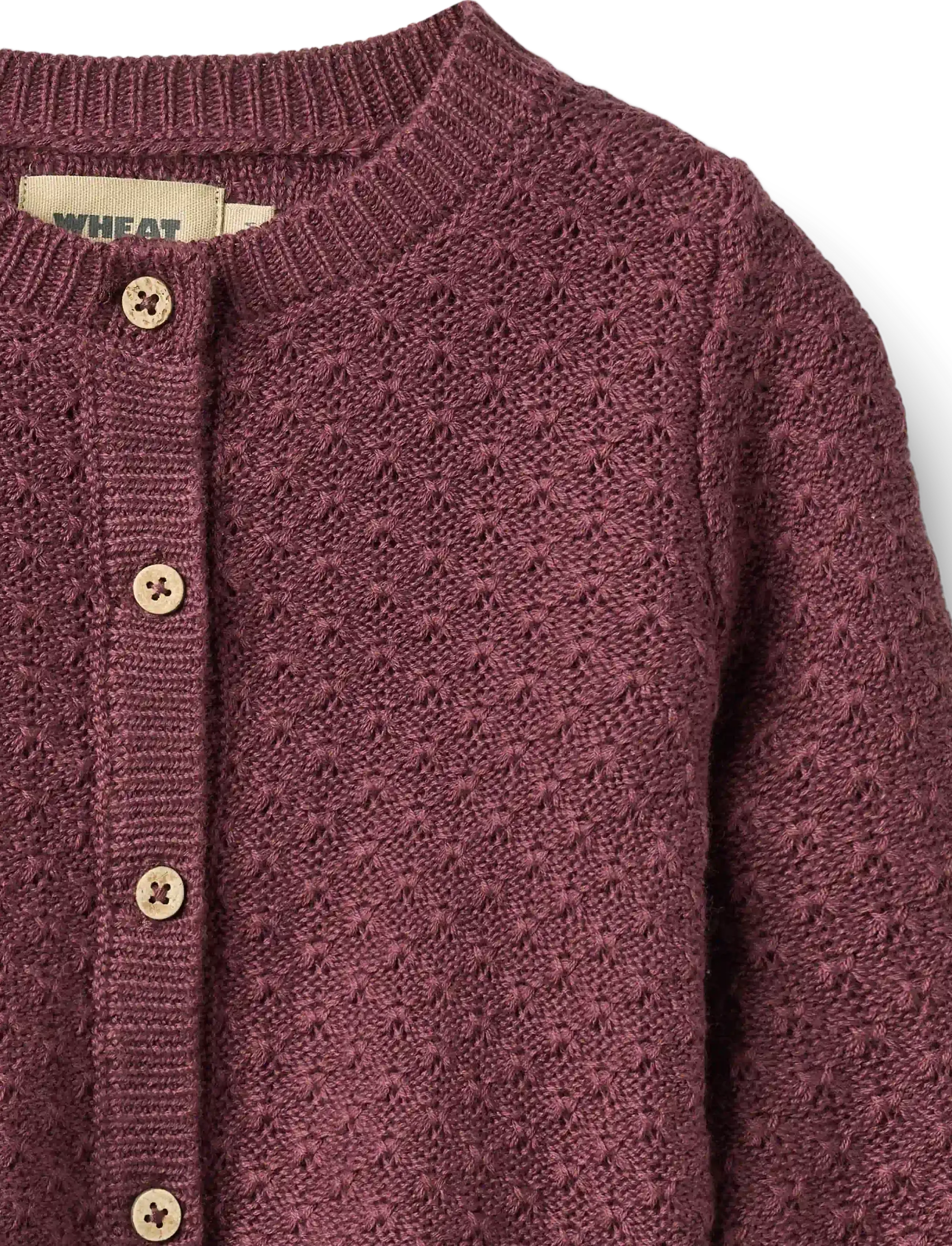 Wheat - Knit Cardigan Magnella - cardigans - eggplant - 2