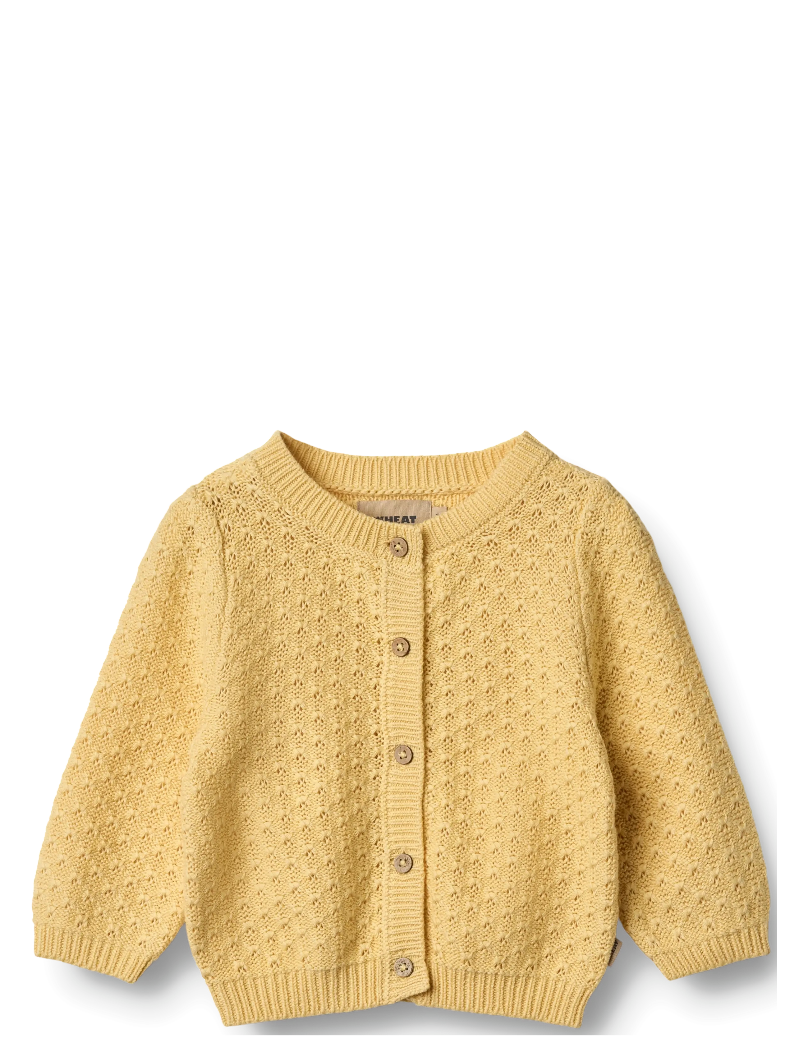 Wheat Knit Cardigan Magnella, 74, Yellow, Strik > Cardigans, Børn