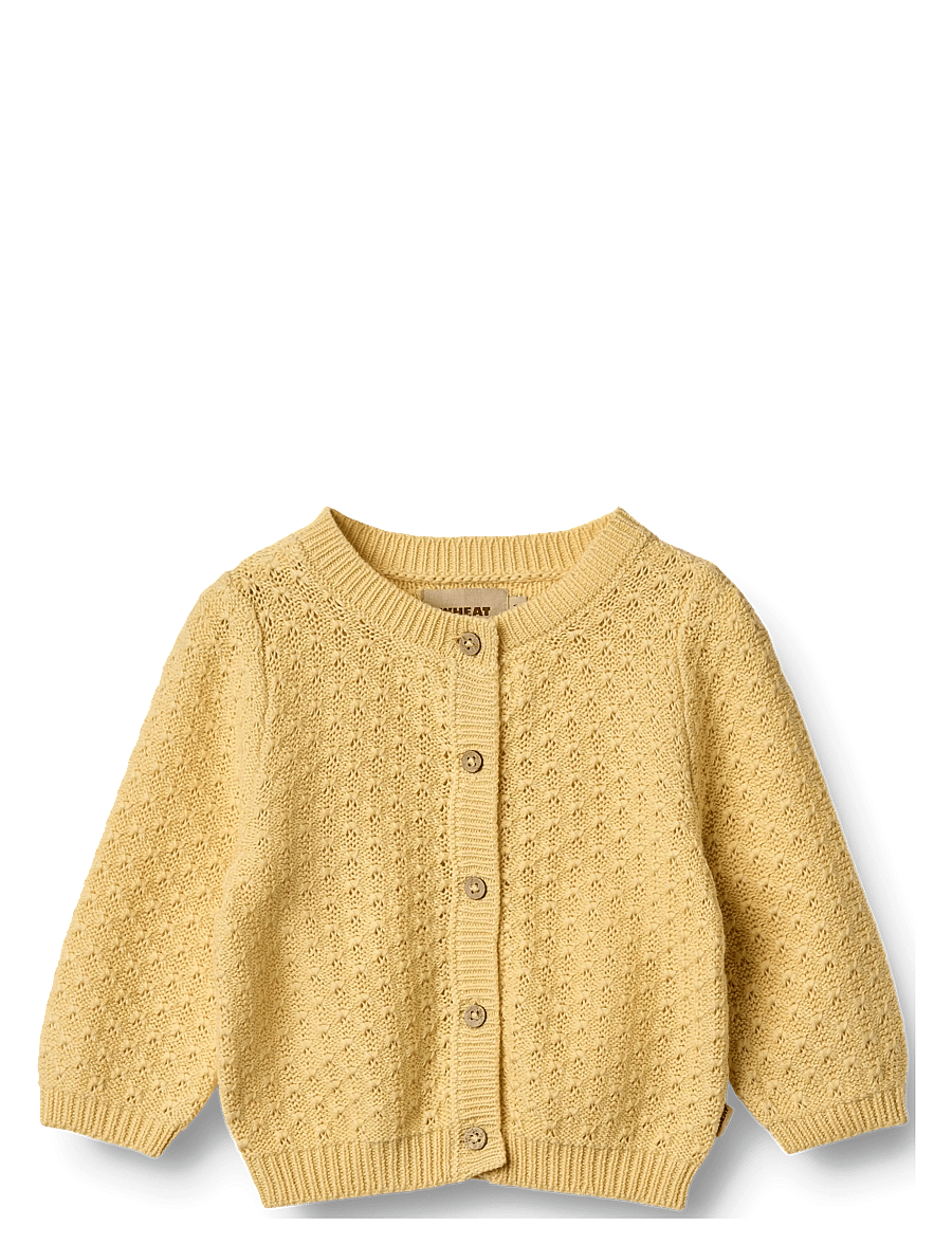 Wheat - Knit Cardigan Magnella - gebreide vesten - golden yellow - 0