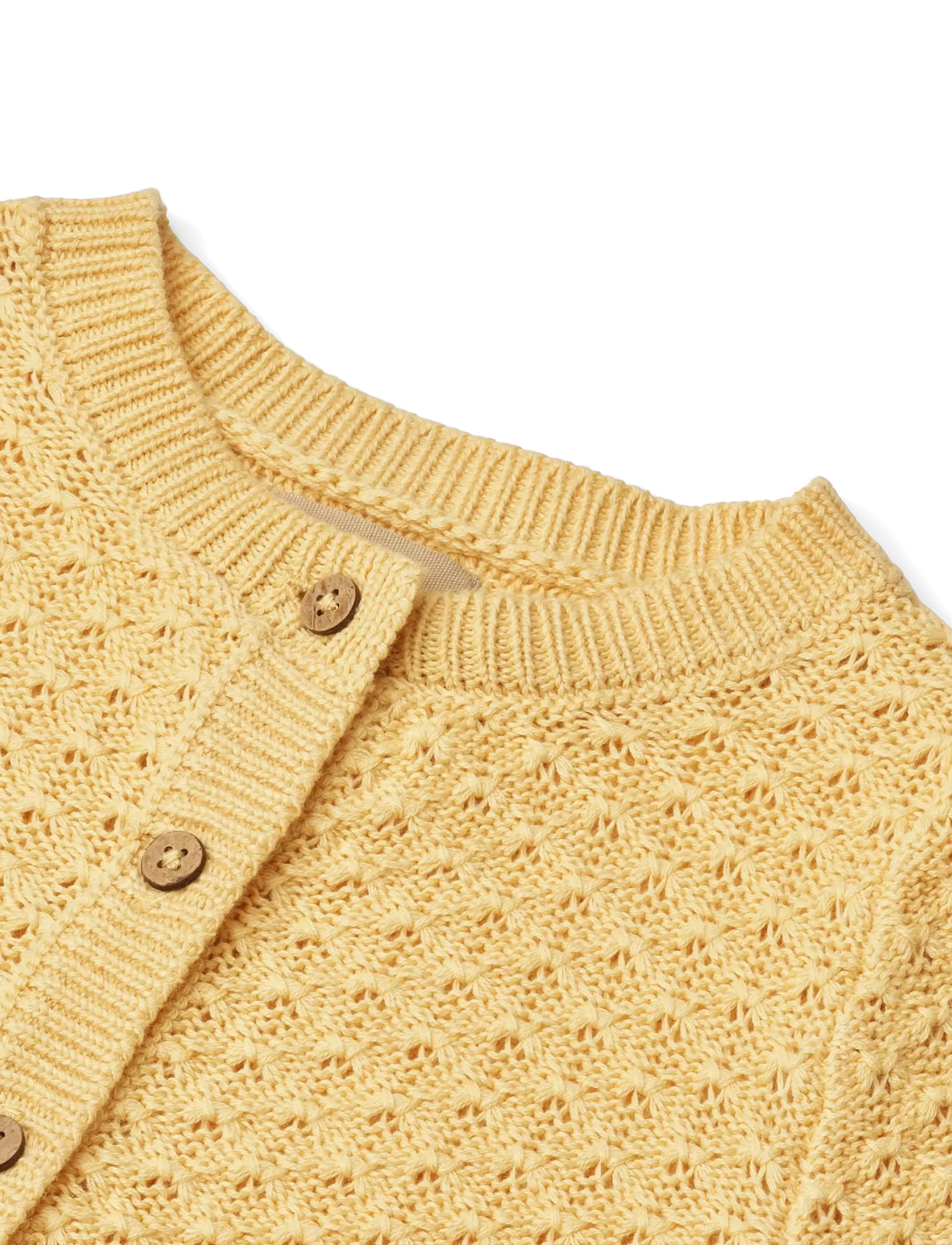 Wheat - Knit Cardigan Magnella - gebreide vesten - golden yellow - 2