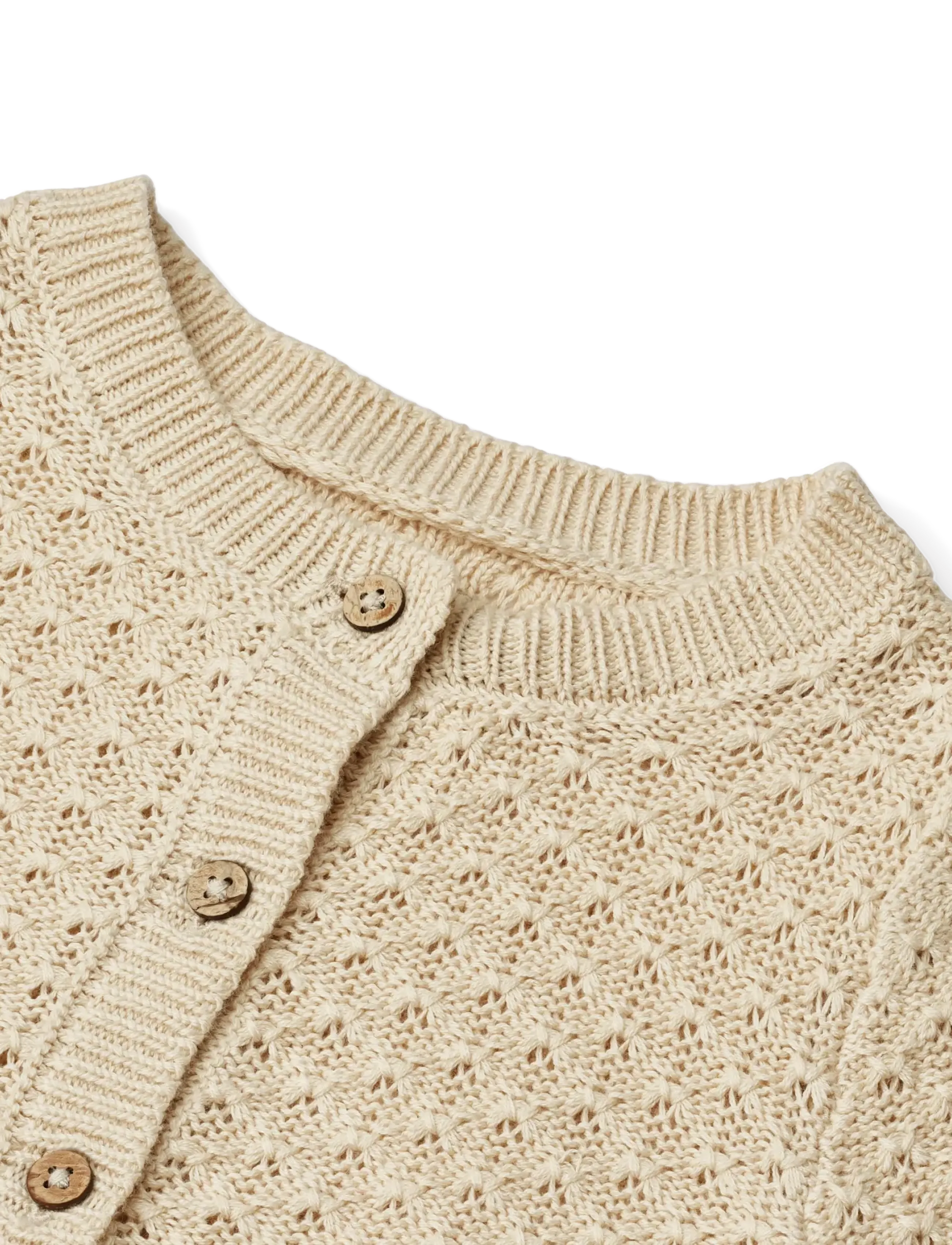 Wheat - Knit Cardigan Magnella - koftor - sandshell - 2